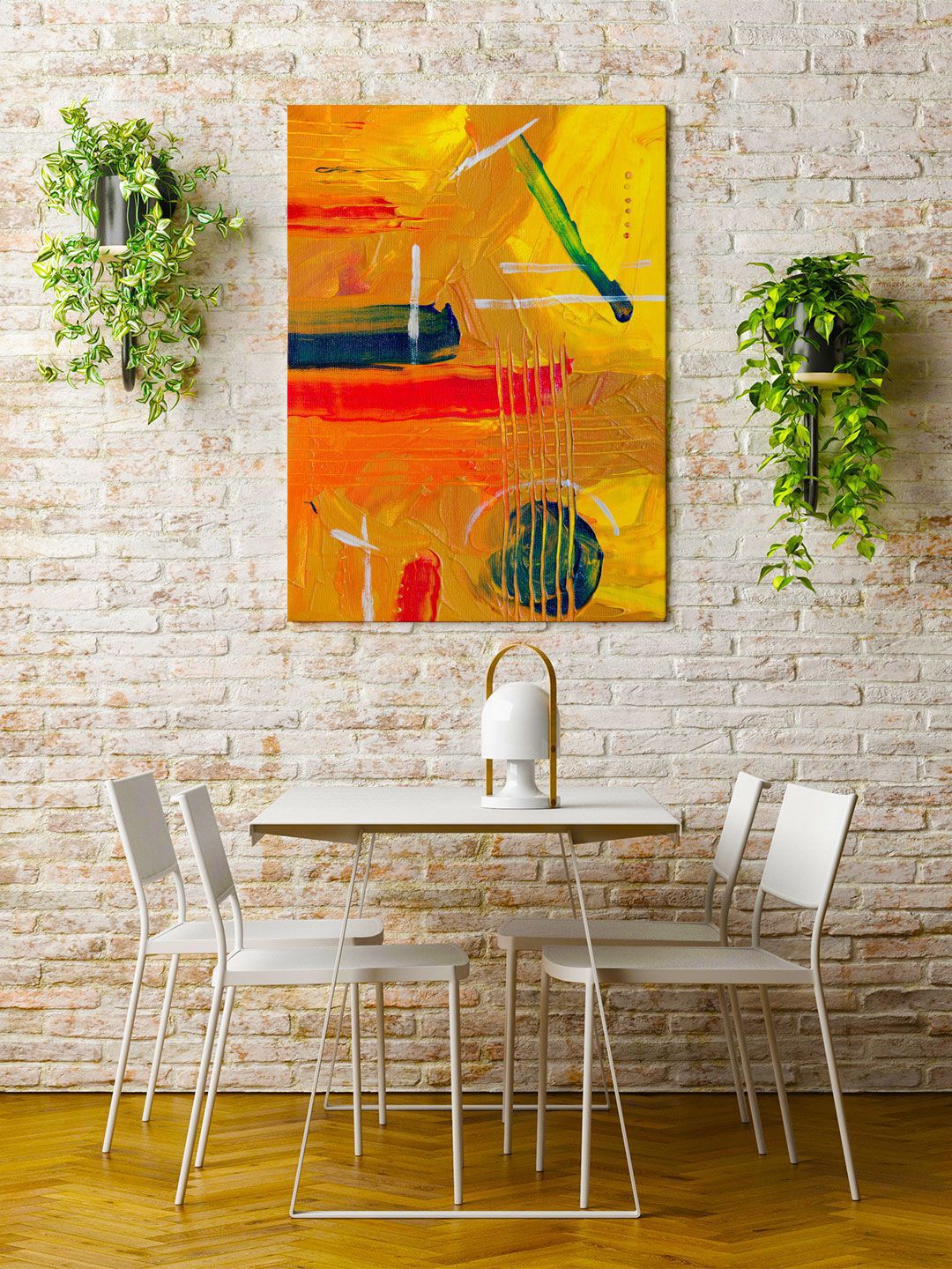 ARTSPACE Multi-Coloured Ray Of Sun Abstract Wall Painting Price in India