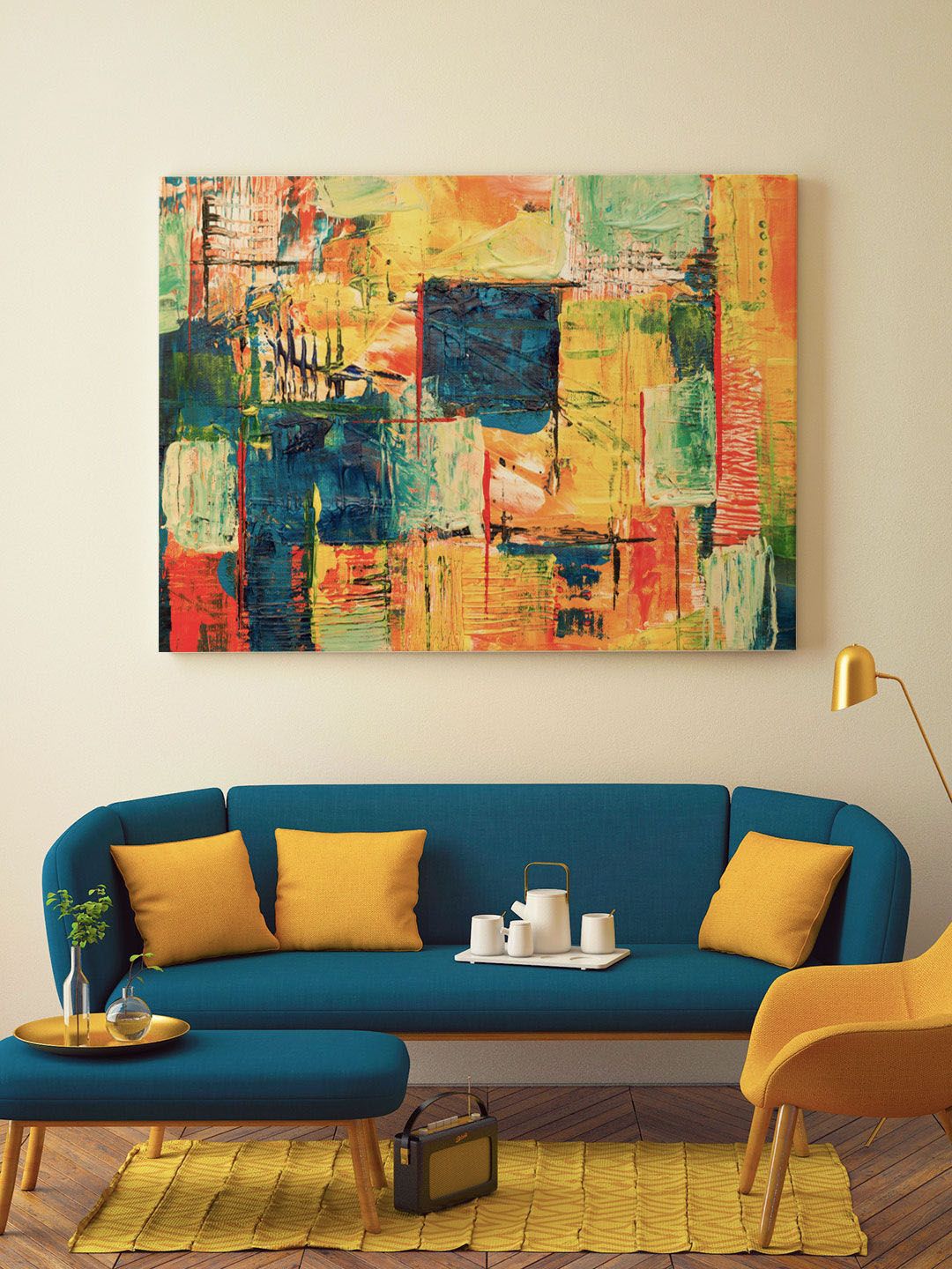 ARTSPACE Multicolored Abstract Wall Painting Price in India