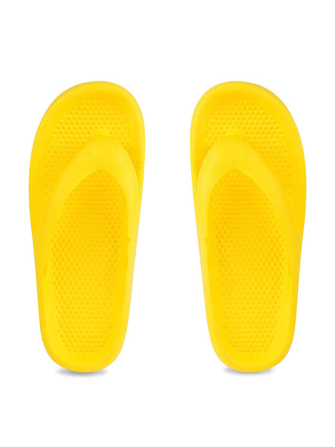 Shoetopia Women Yellow olid Synthetic Room Slippers Price in India