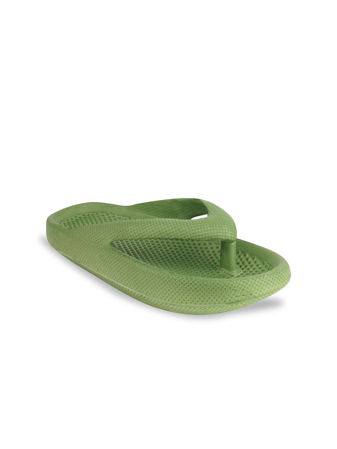 Shoetopia Women Green Solid Synthetic Room Slippers Price in India