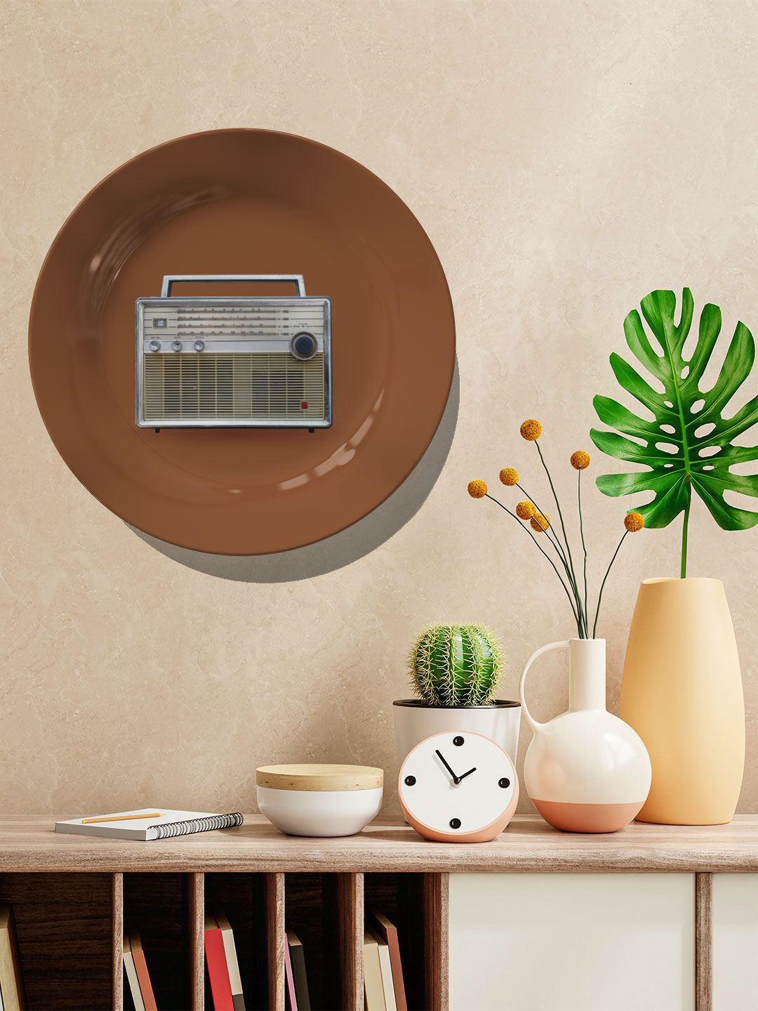 ARTSPACE Brown Retro Radio Wall Plate Price in India
