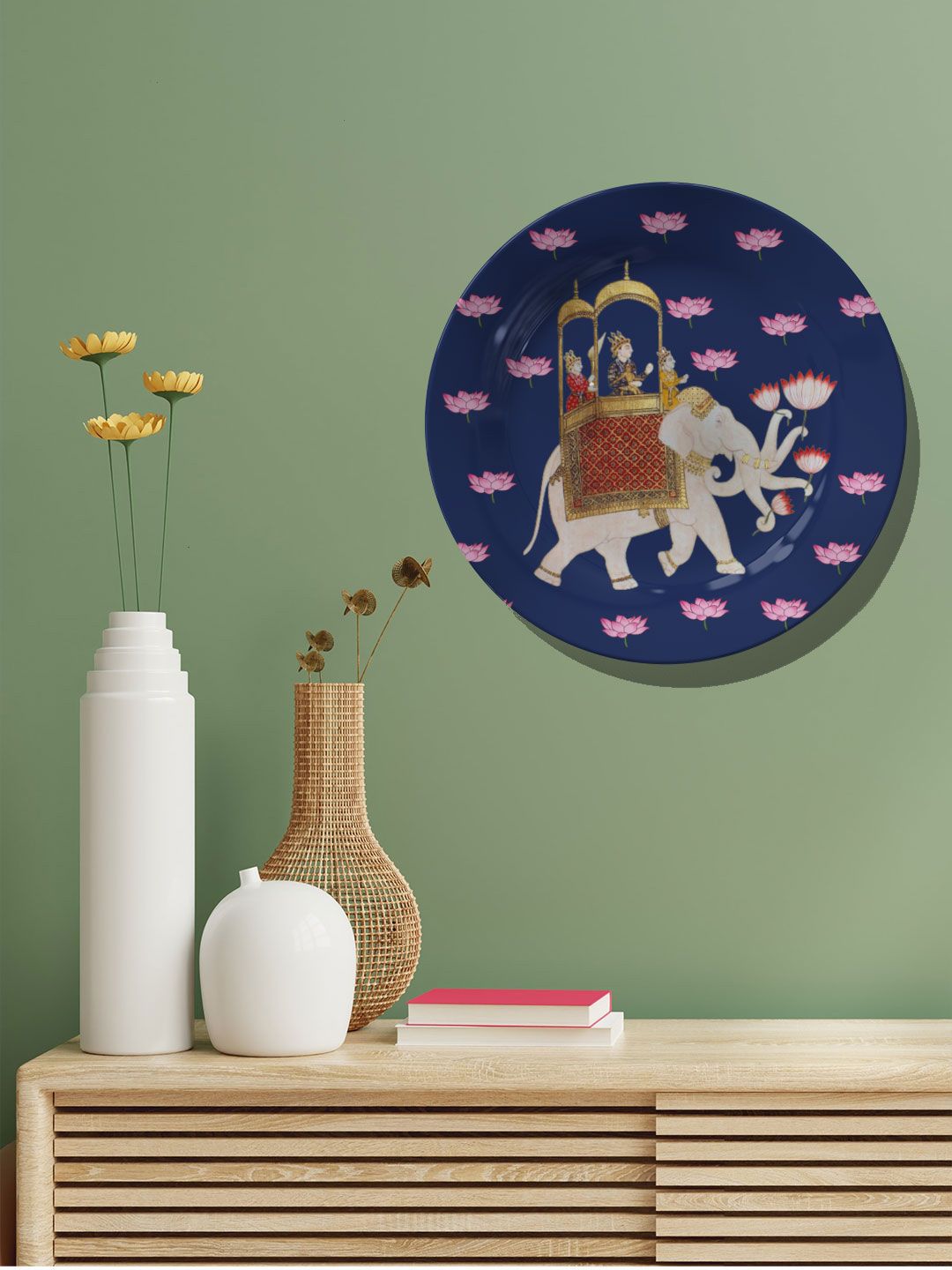 ARTSPACE Blue Krishna on Elephant Wall Decor Price in India