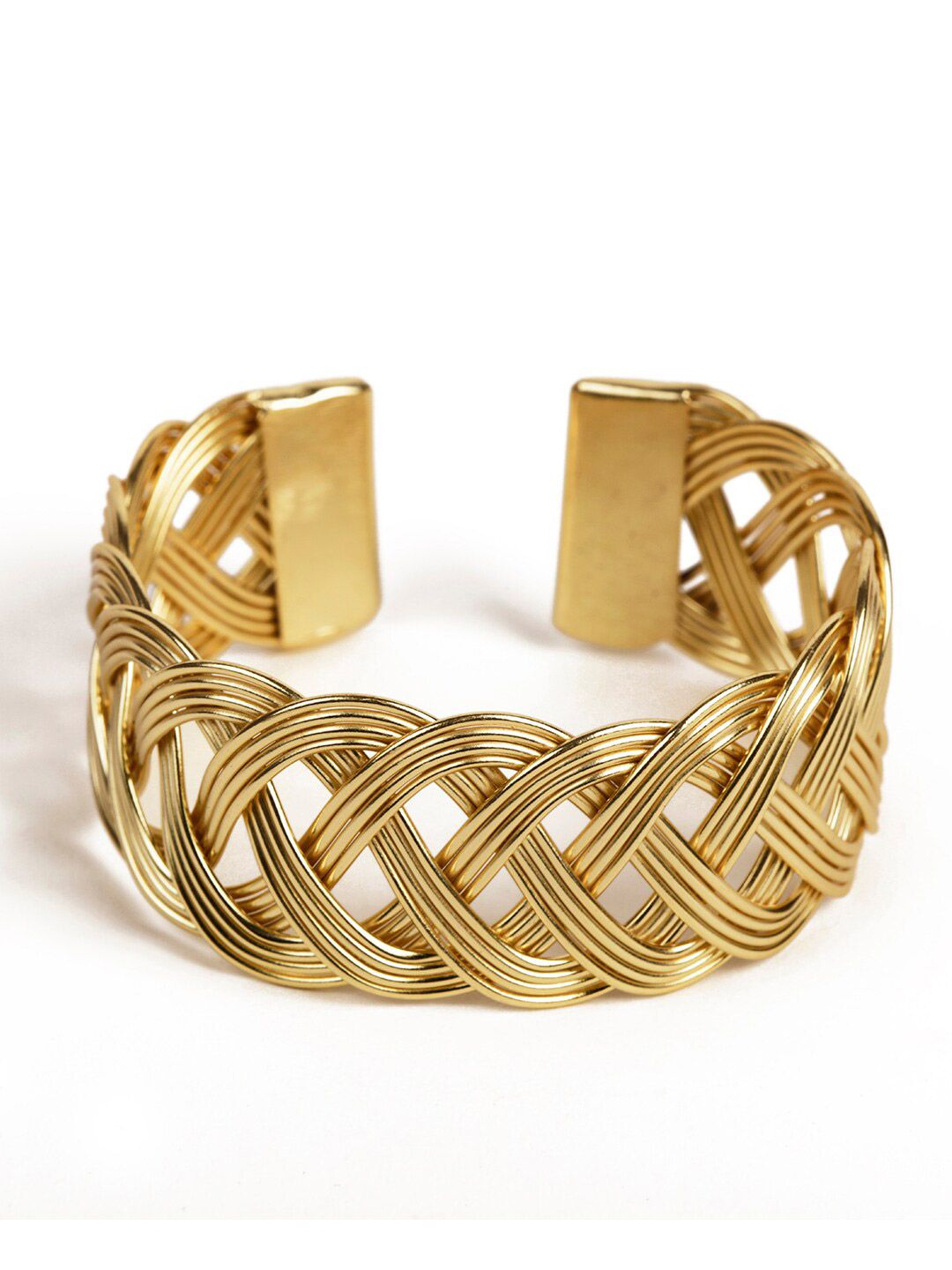 STILSKII Unisex Gold-Toned Brass Gold-Plated Bangle-Style Bracelet Price in India