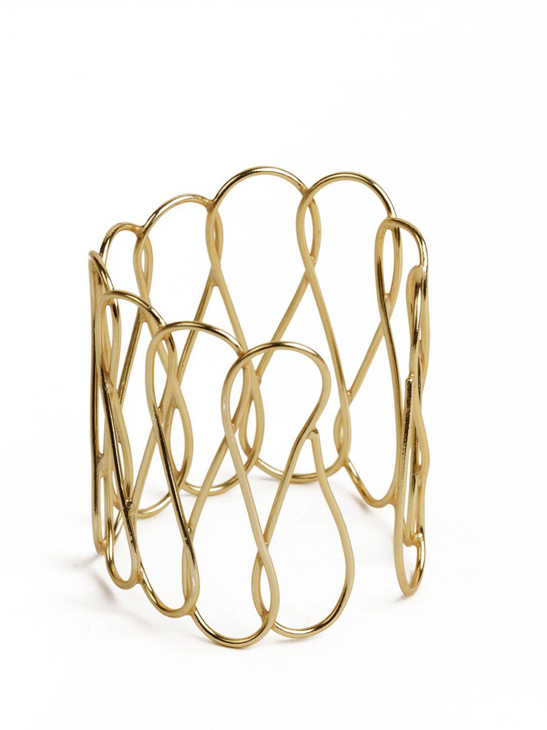 STILSKII Unisex Gold-Toned Brass Gold-Plated Cuff Bracelet Price in India