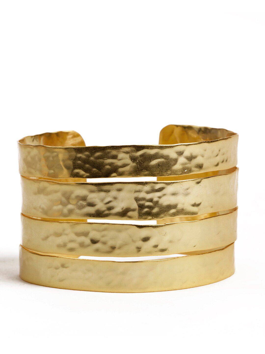 STILSKII Unisex Gold-Toned Brass Gold-Plated Cuff Bracelet Price in India