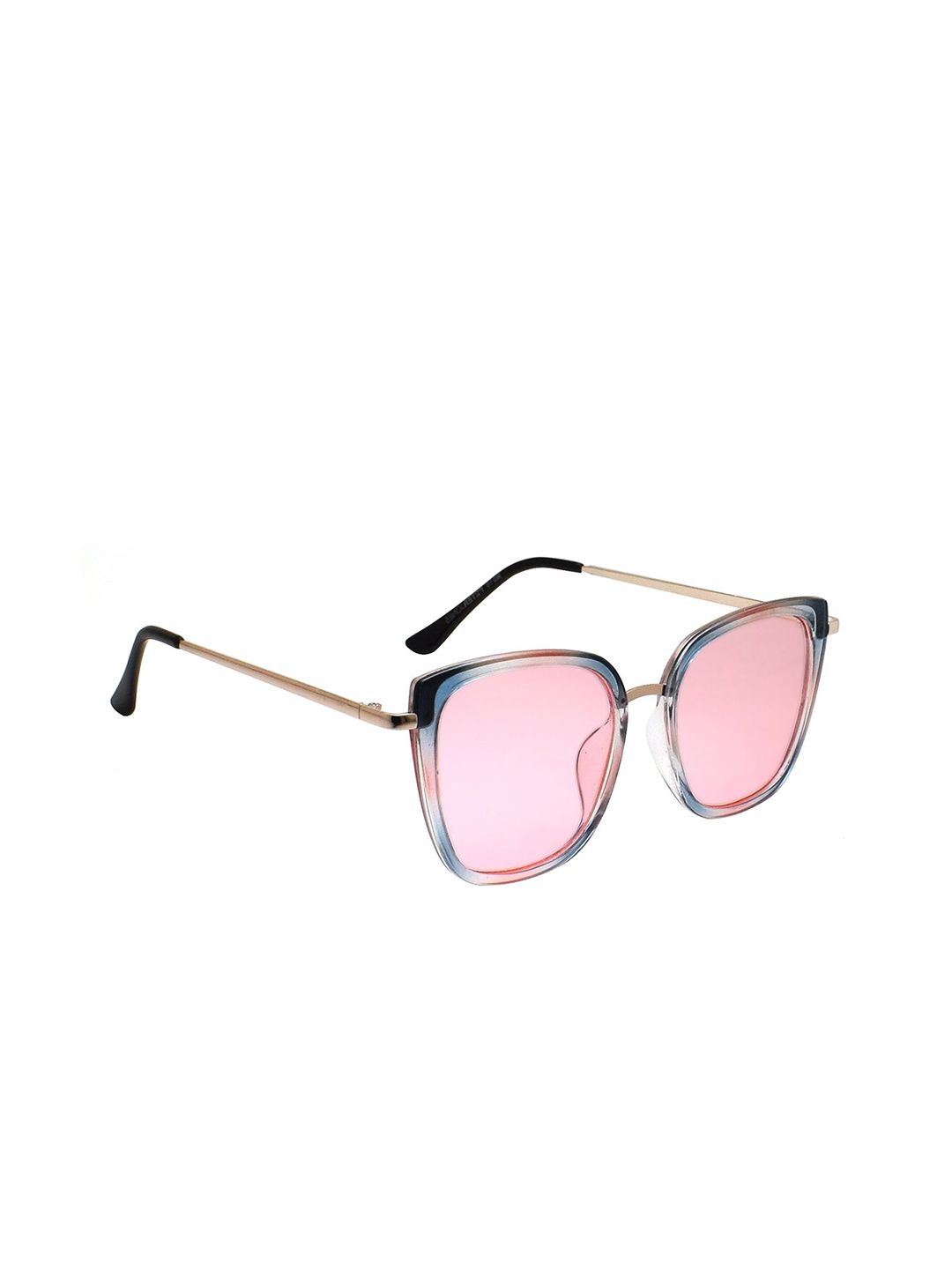 Peter Jones Eyewear Women Pink Lens & Blue Butterfly Sunglasses with UV Protected Lens Price in India