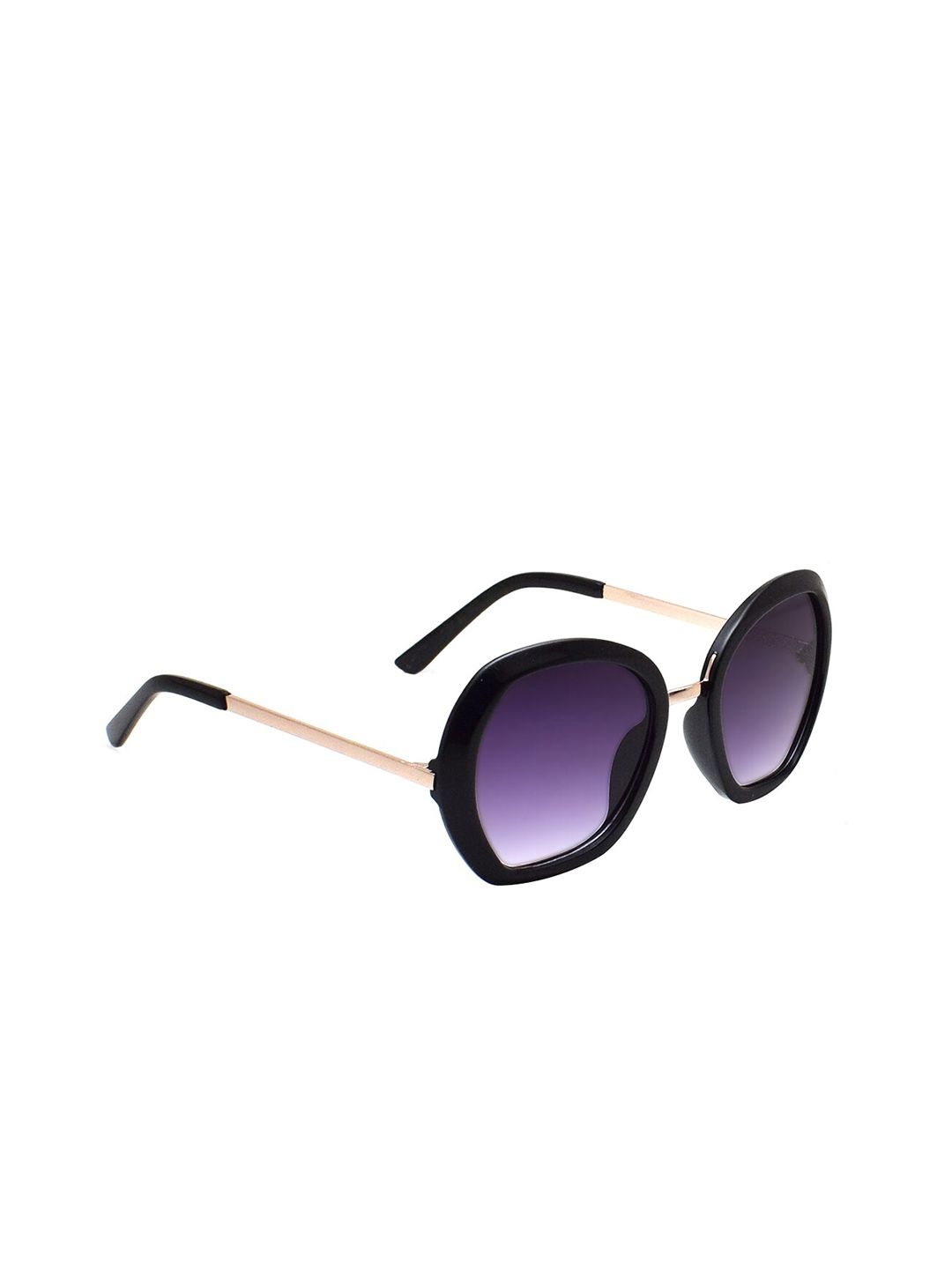 Peter Jones Eyewear Women Purple Lens & Black Butterfly Sunglasses with UV Protected Lens Price in India