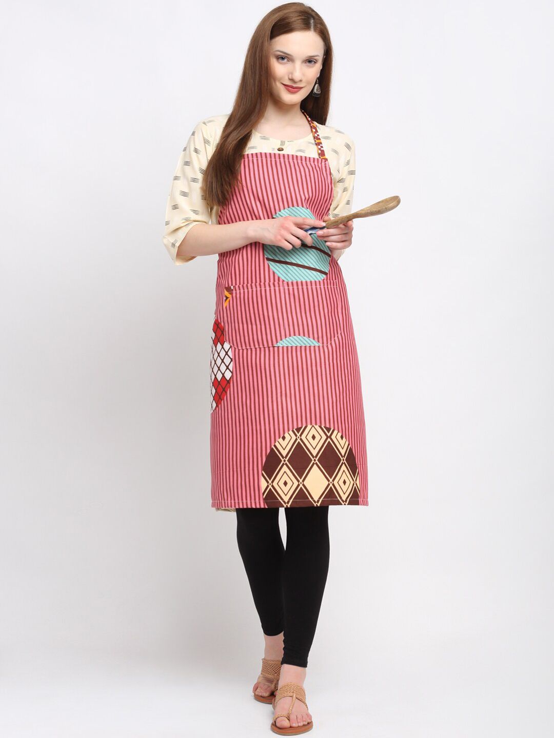 KLOTTHE Multi-Coloured Printed  300 TC Cotton Apron Price in India