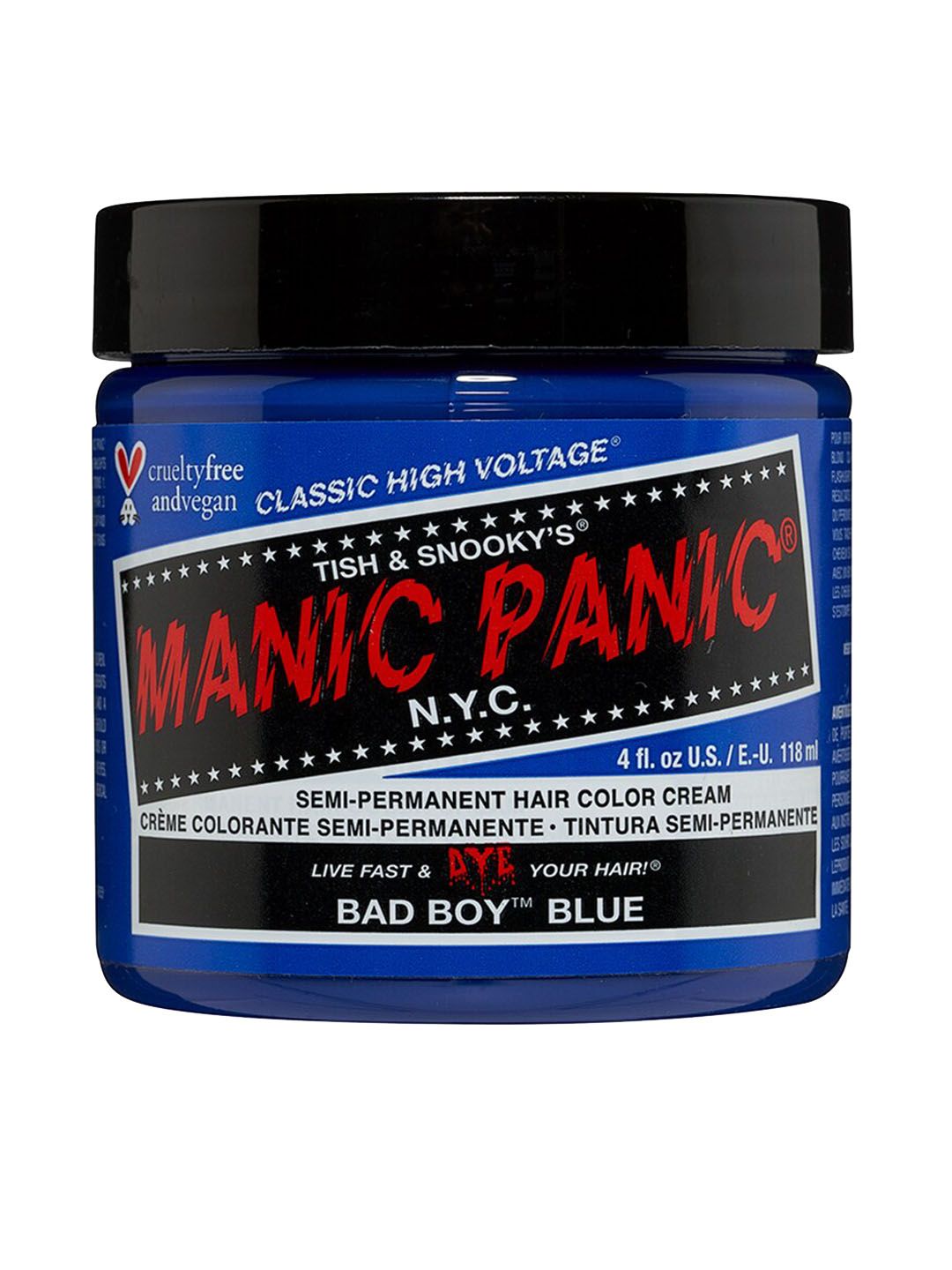 MANIC PANIC Classic High Voltage Semi-Permanent Hair Colour Cream - Bad Boy Blue Price in India
