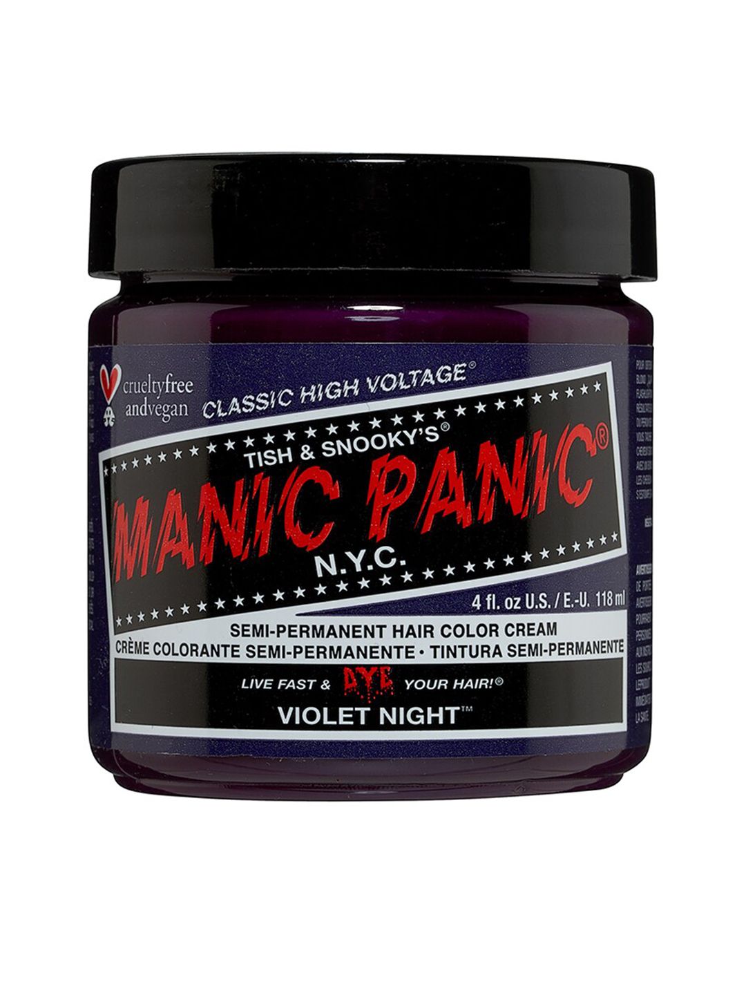 MANIC PANIC Classic High Voltage Semi-Permanent Hair Colour Cream - Violet Night Price in India