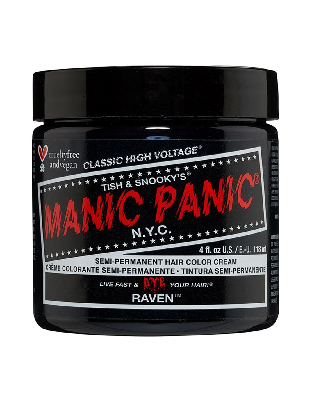 MANIC PANIC Classic High Voltage Semi-Permanent Hair Colour Cream - Raven Price in India