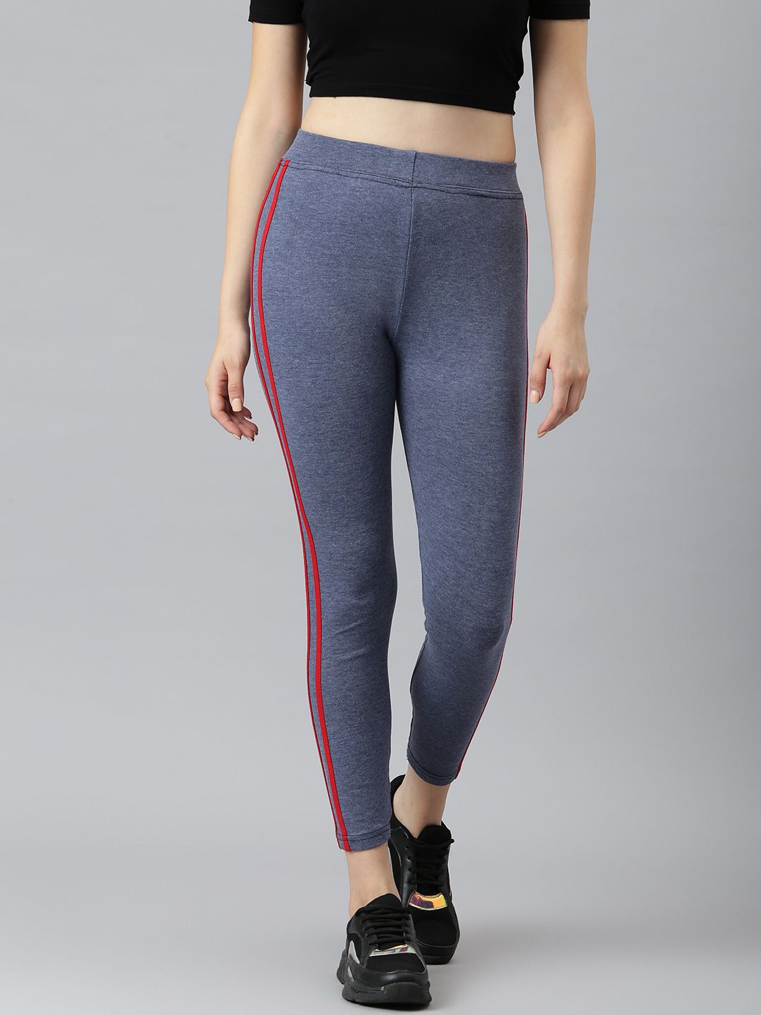 Aarika Women Blue & Red Side Striped Rapid-Dry Track Pants Price in India