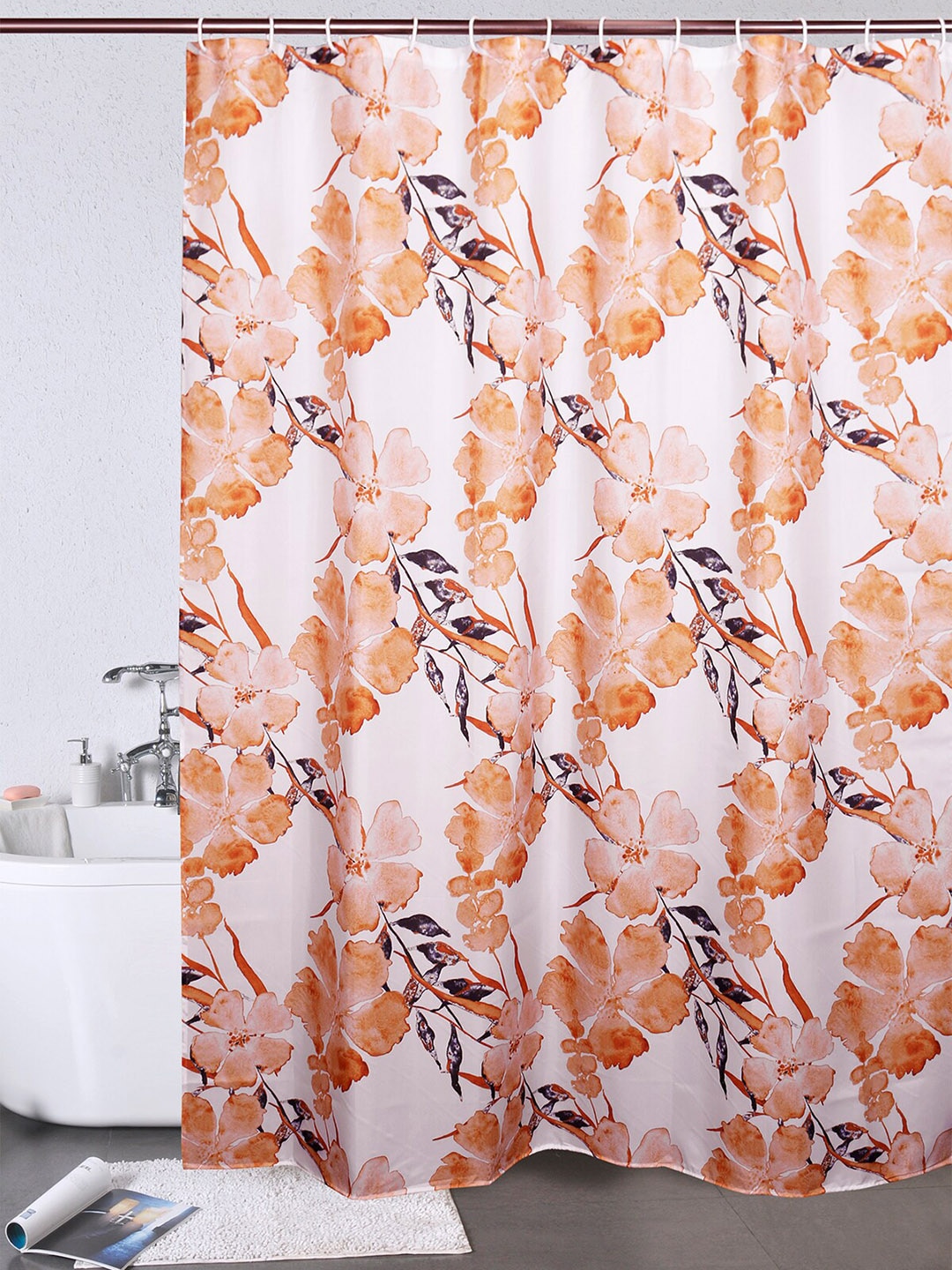 OBSESSIONS Unisex Yellow Shower Curtains Price in India