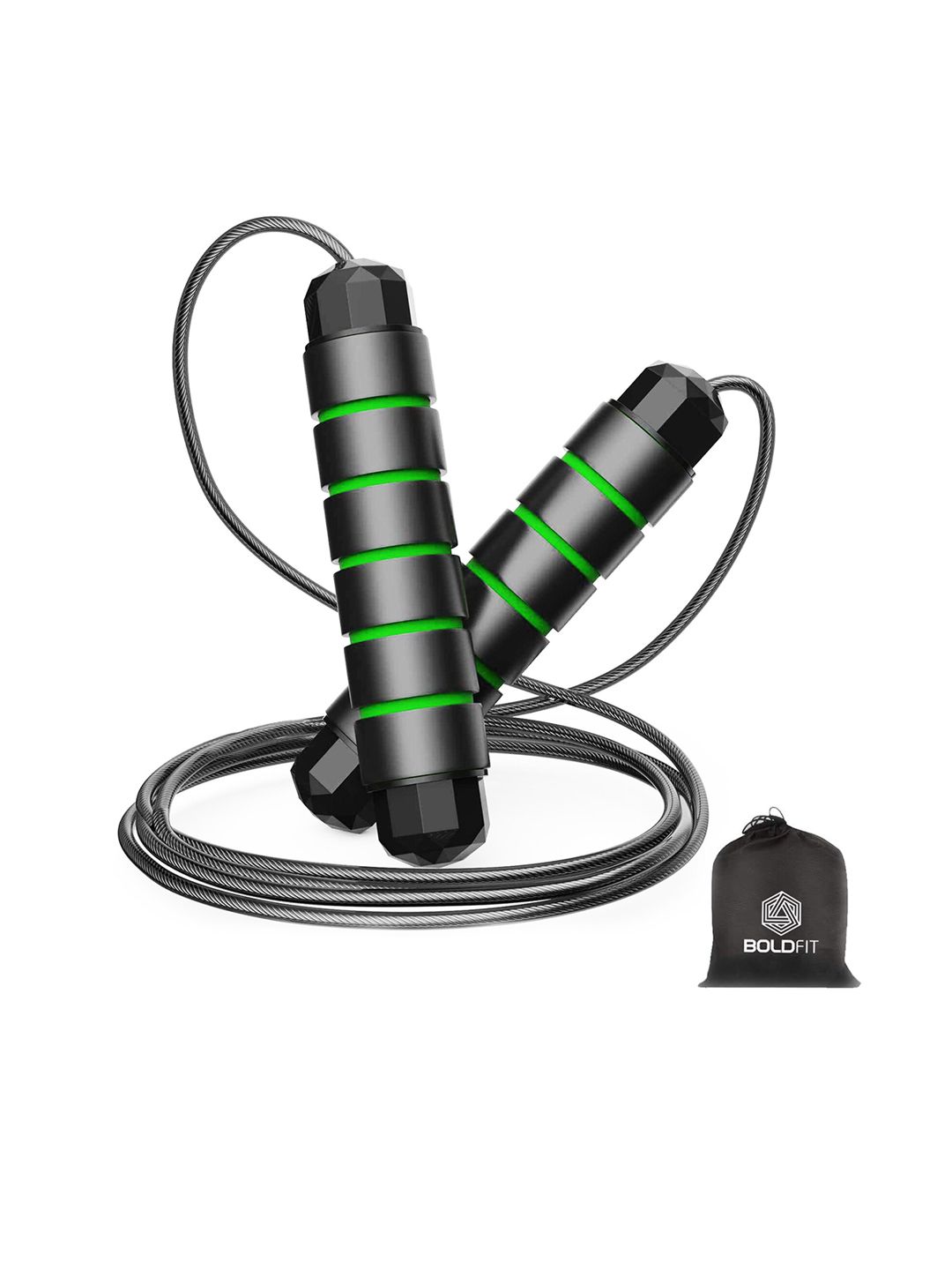 BOLDFIT Green Solid Skipping Rope Price in India