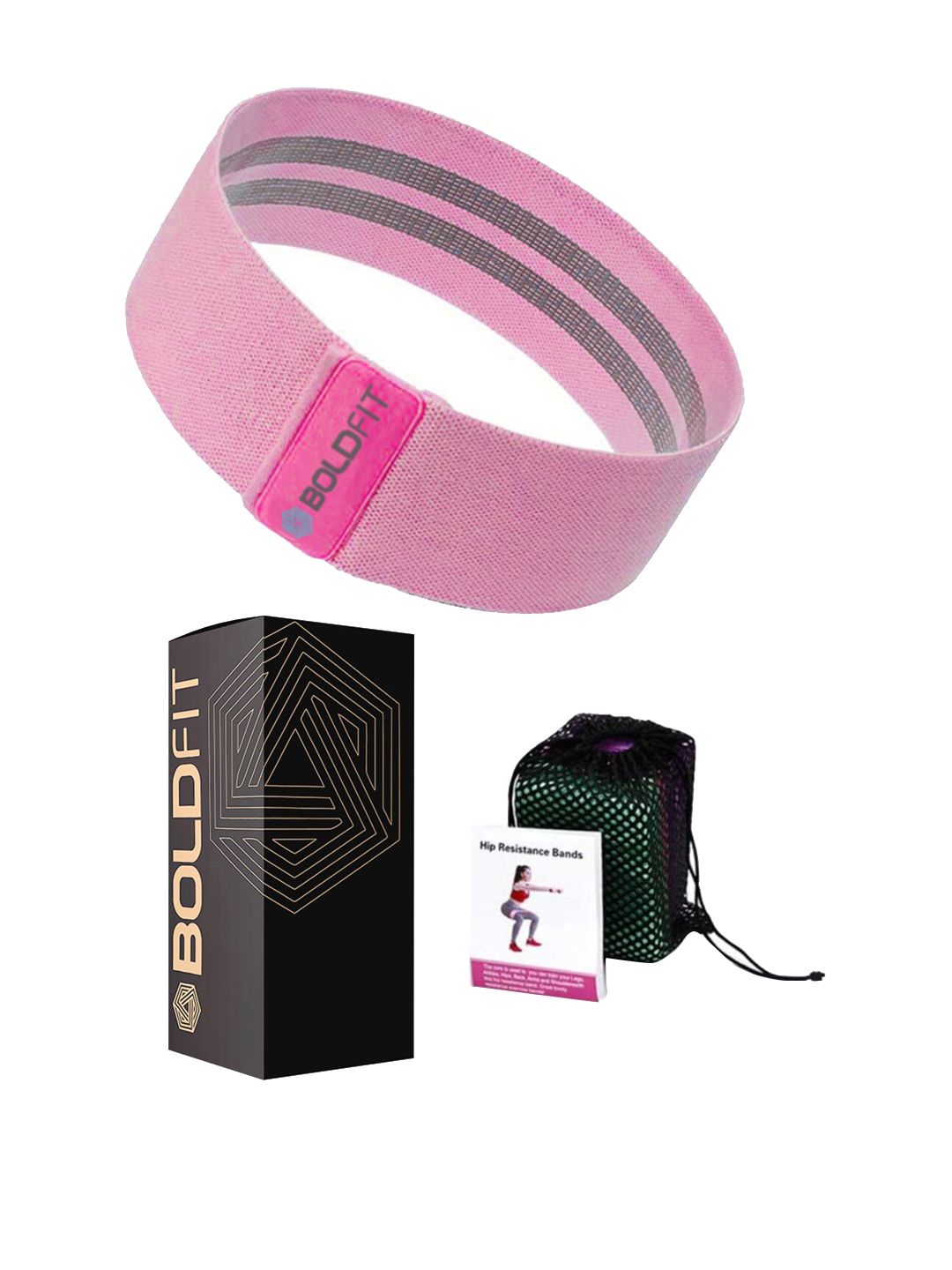 BOLDFIT Pink Solid Fitness Band Price in India