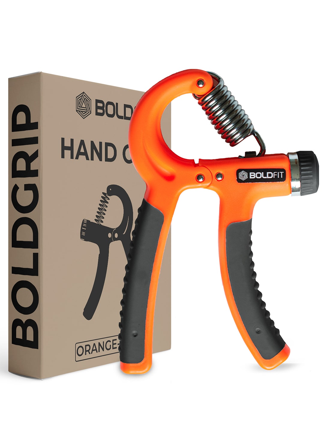 BOLDFIT Orange & Black Solid Hand Grip Band Price in India