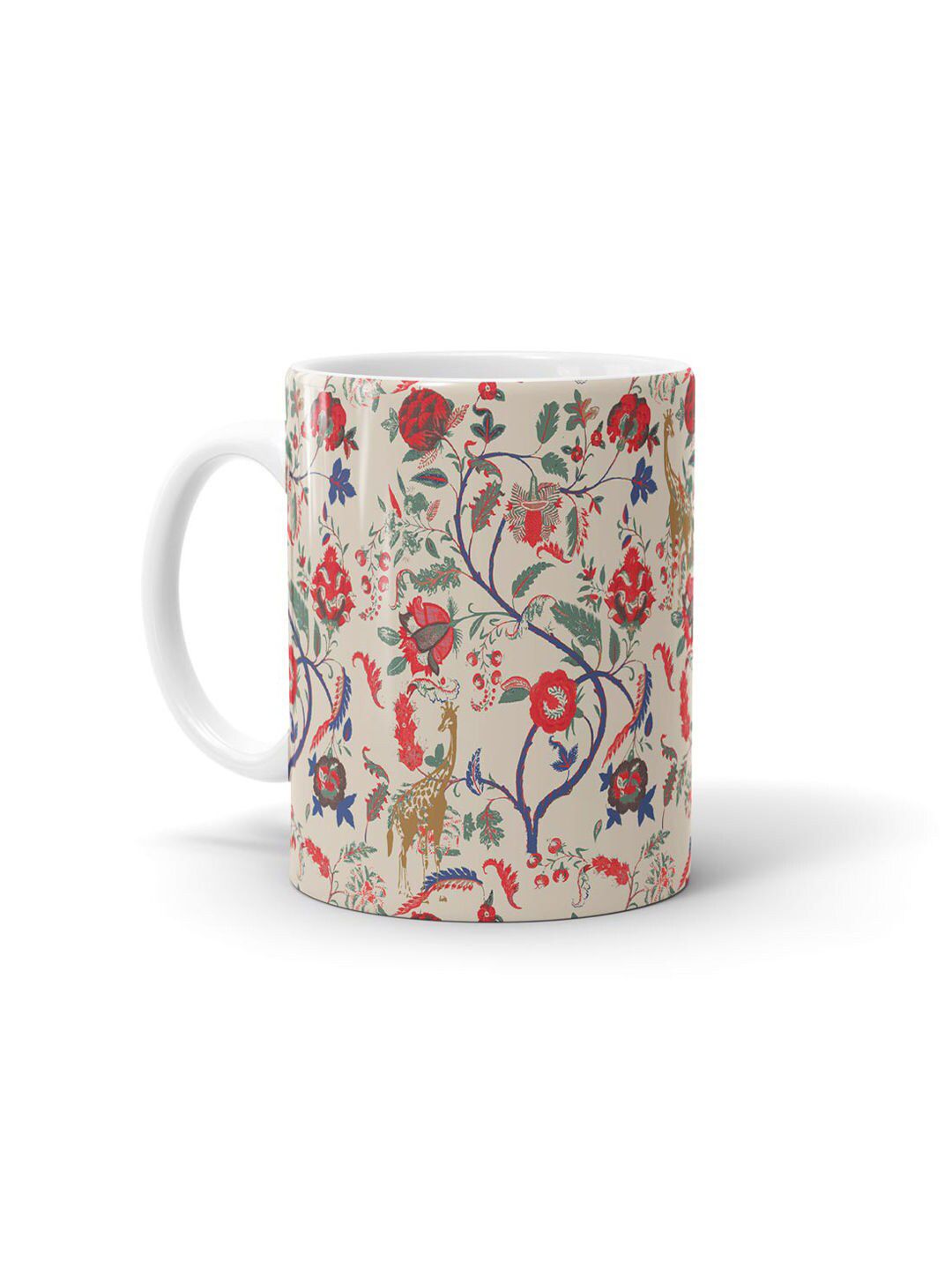 macmerise Beige & Red Printed Payal Singhal Giraffe Print Ceramic Glossy Mug Price in India