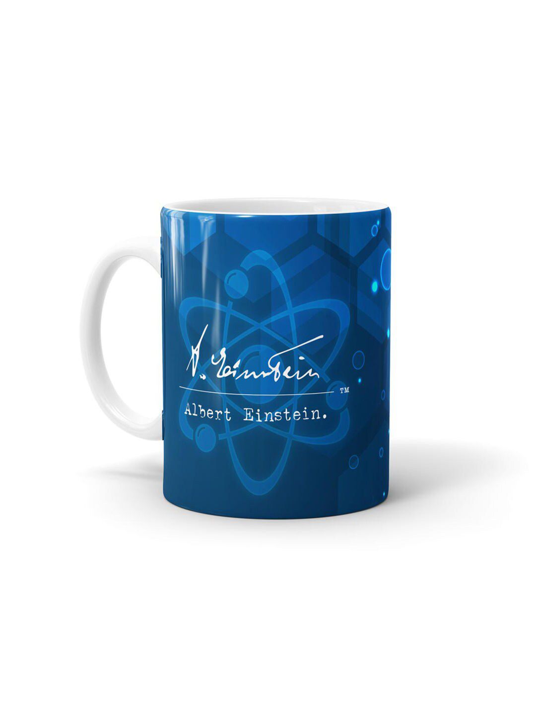 macmerise Blue & White Printed Ceramic Glossy Mug Price in India