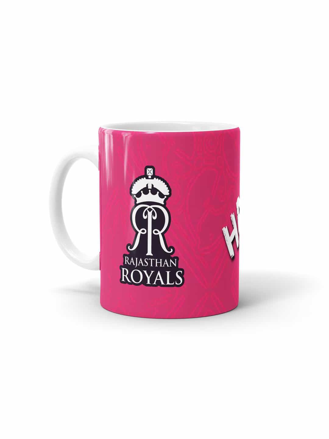 macmerise Pink & White Rajasthan Royals Halla Bol Printed Ceramic Glossy Mug Price in India