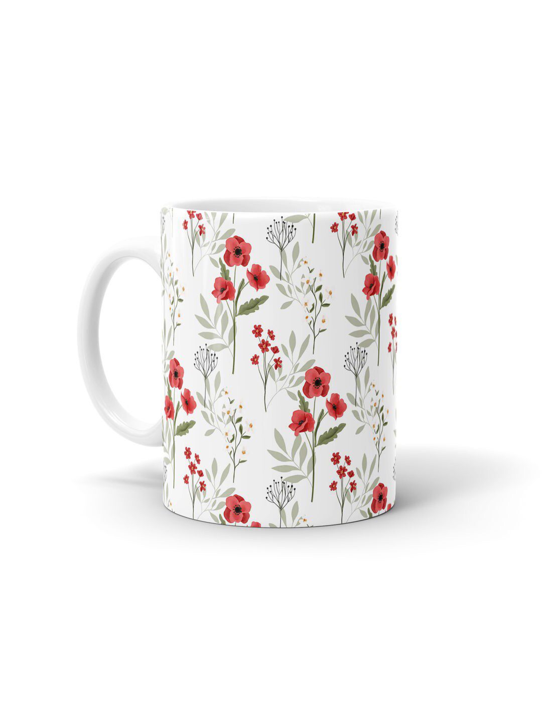 macmerise White & Red SK Crimson Glory Printed Ceramic Glossy Mug Price in India