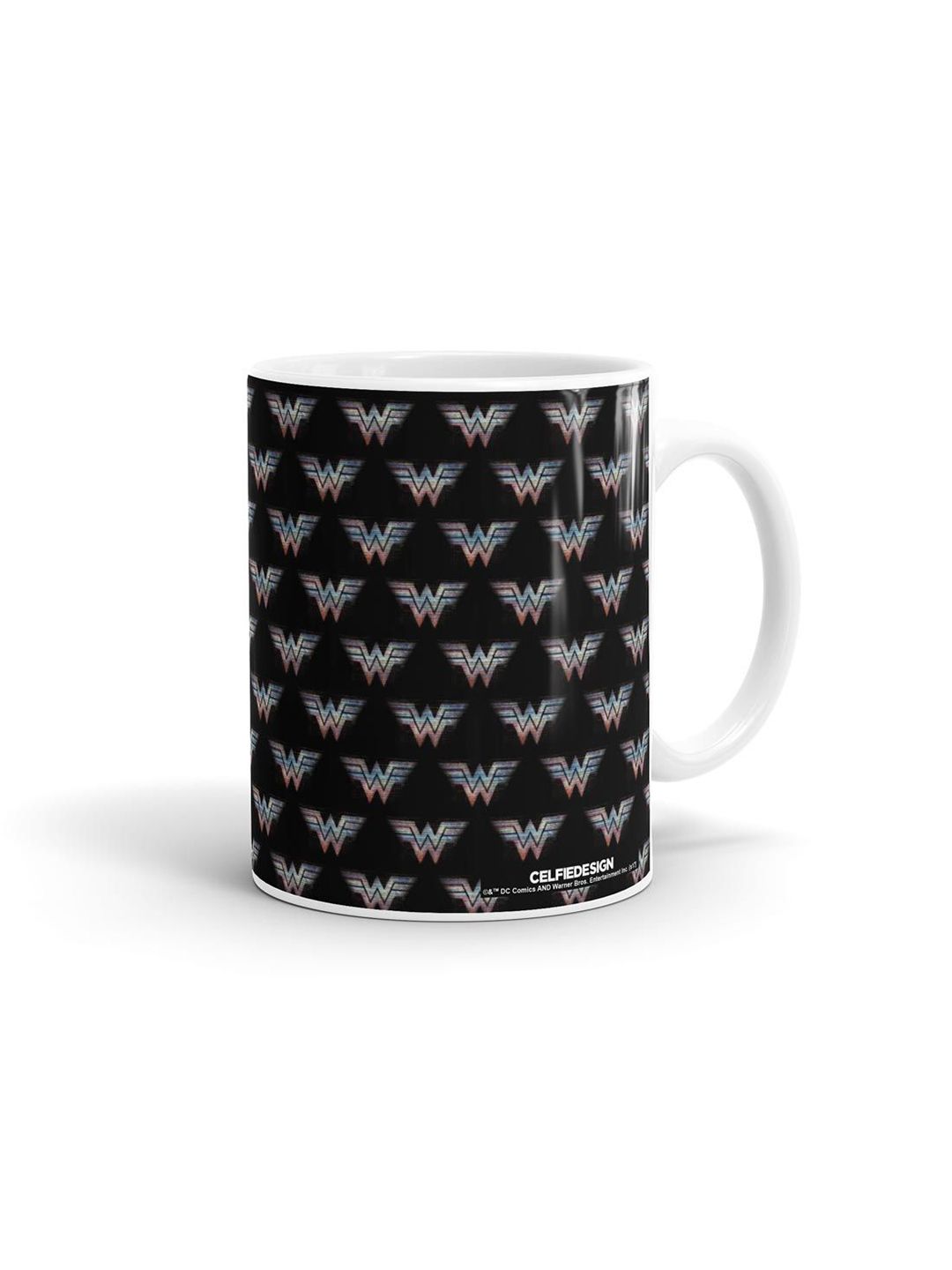 macmerise Black & White Wonder Woman 1984 Black Printed Ceramic Glossy Mug Price in India