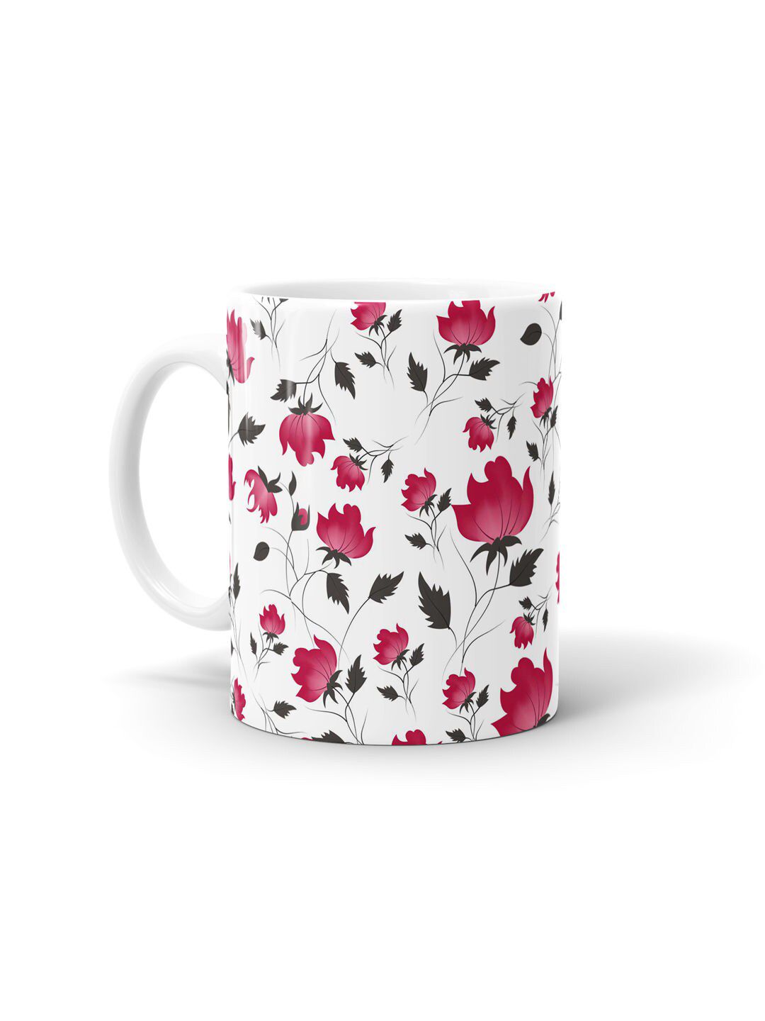 macmerise White & Red Printed Ceramic Glossy Mug Price in India