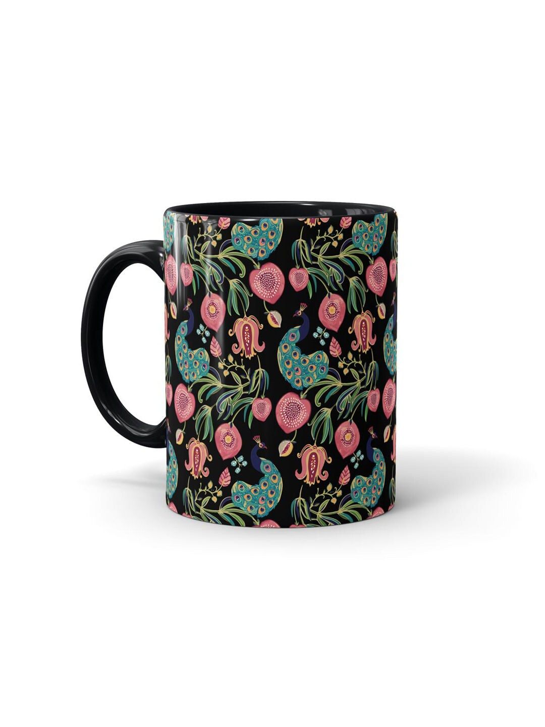 macmerise Black & Pink Printed Ceramic Glossy Mug Price in India