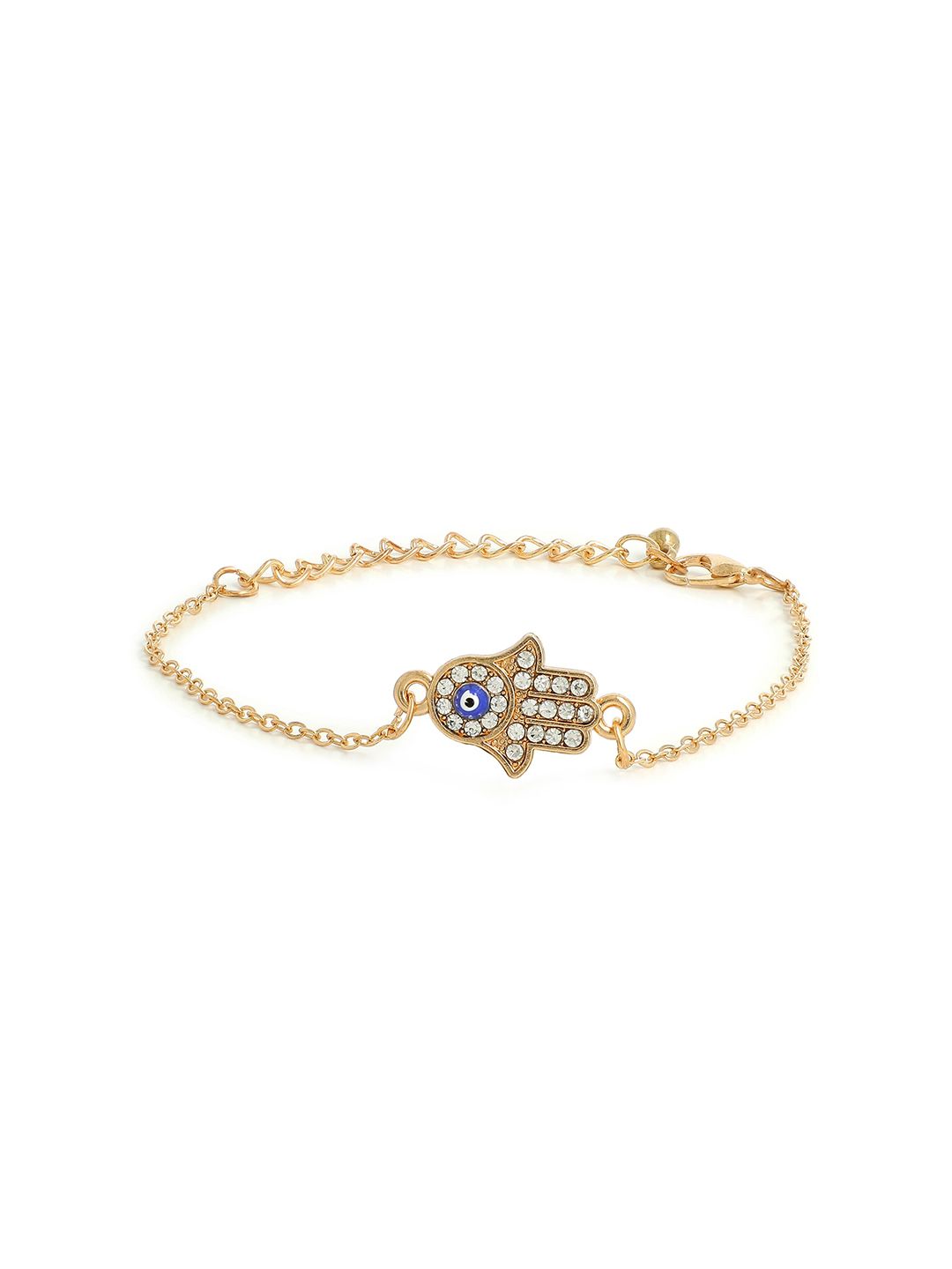 EL REGALO Gold-Toned & White Embellished Armlet Bracelet Price in India
