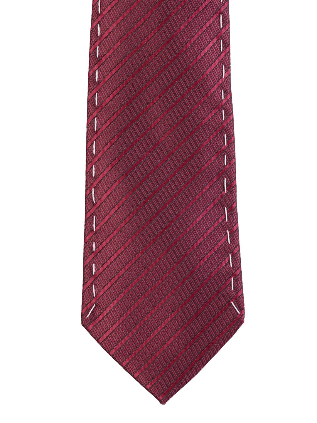 Alvaro Castagnino Maroon Striped Tie
