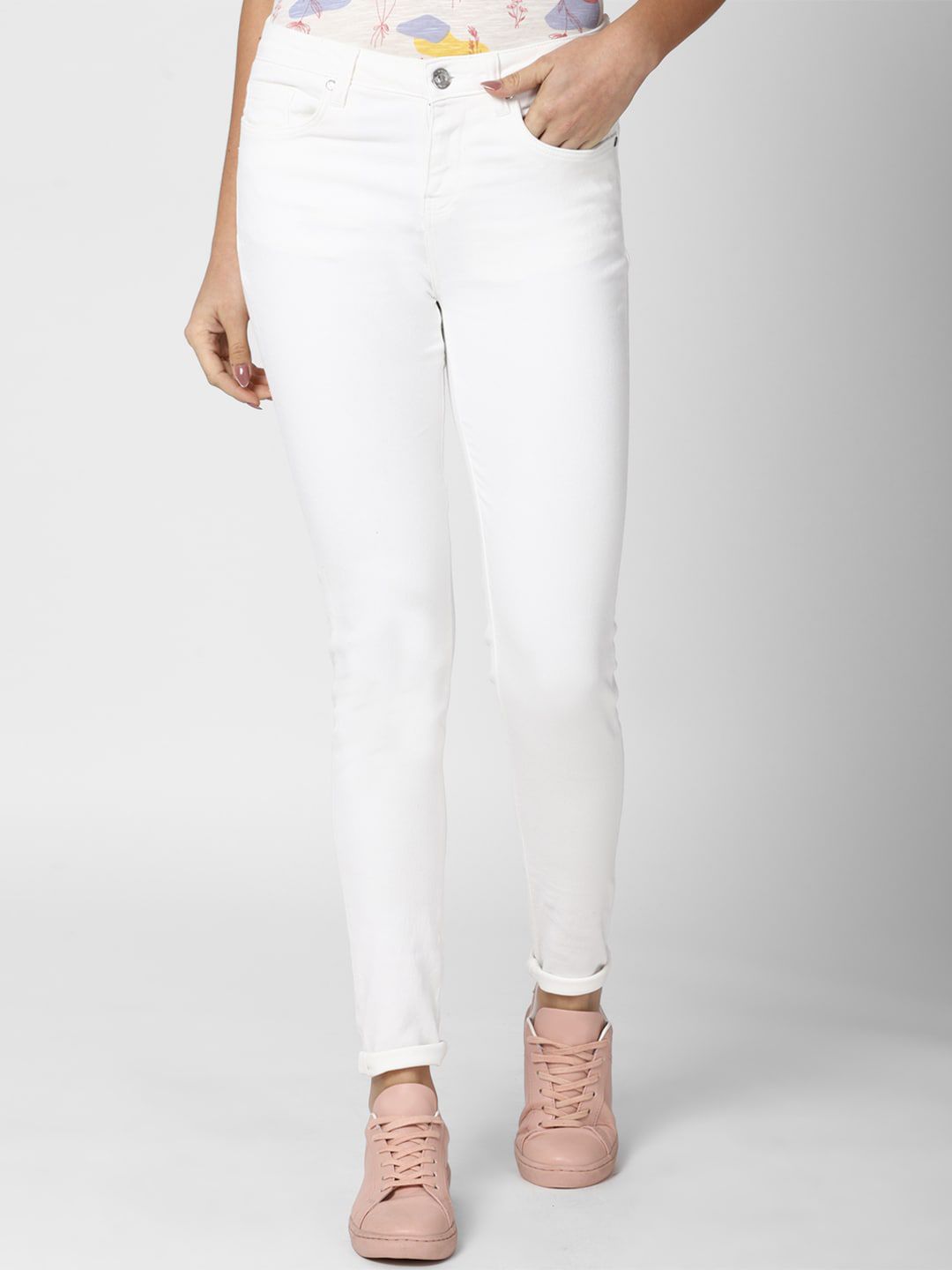 Van Heusen Woman Women White Skinny Fit Jeans Price in India