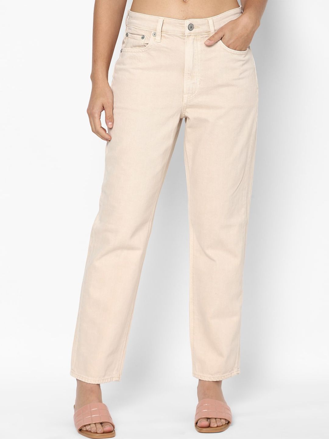 AMERICAN EAGLE OUTFITTERS Women Beige Jeans Price in India