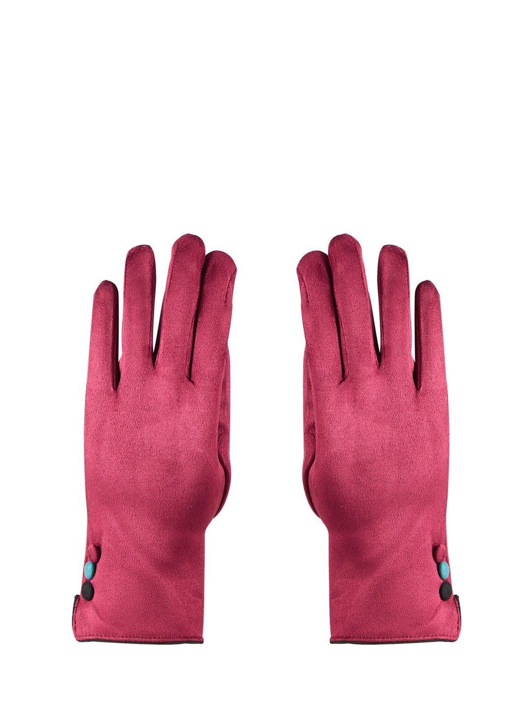Bonjour Women Maroon Solid Winter Hand Gloves Price in India