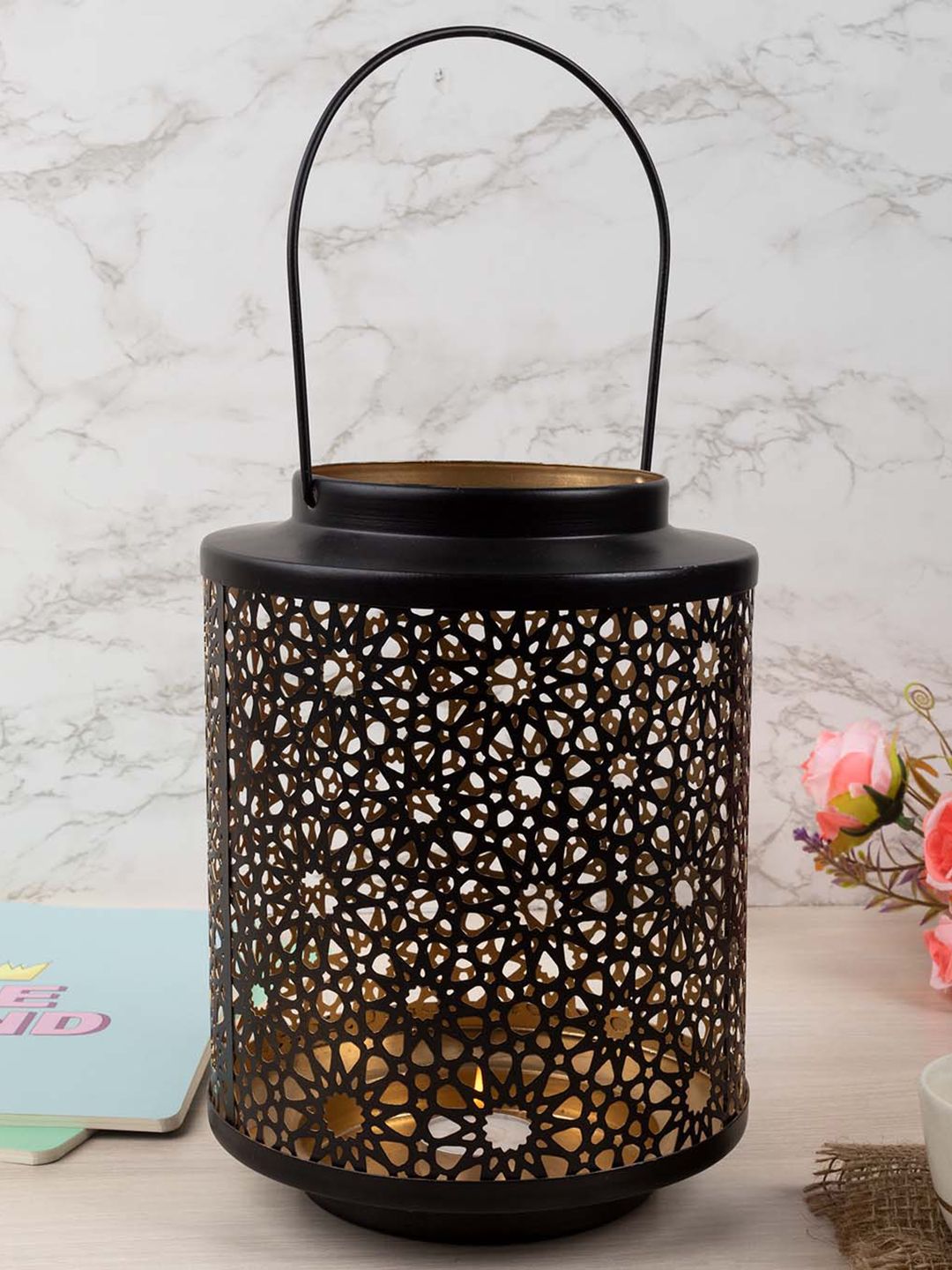 MARKET99 Black Cylindrical Shape Lantern Price in India