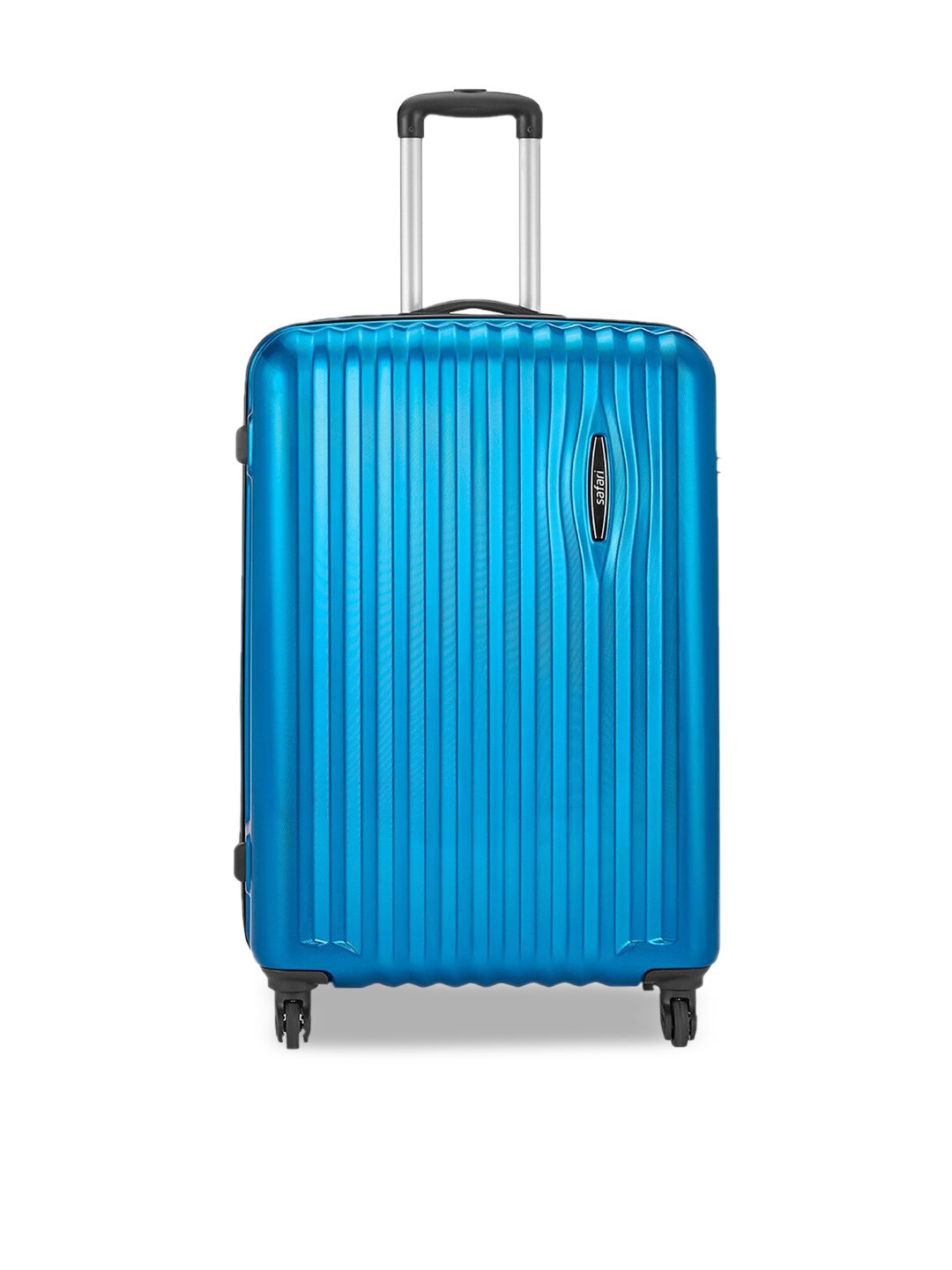 Safari Blue Textured Large Trolley Bag Price in India