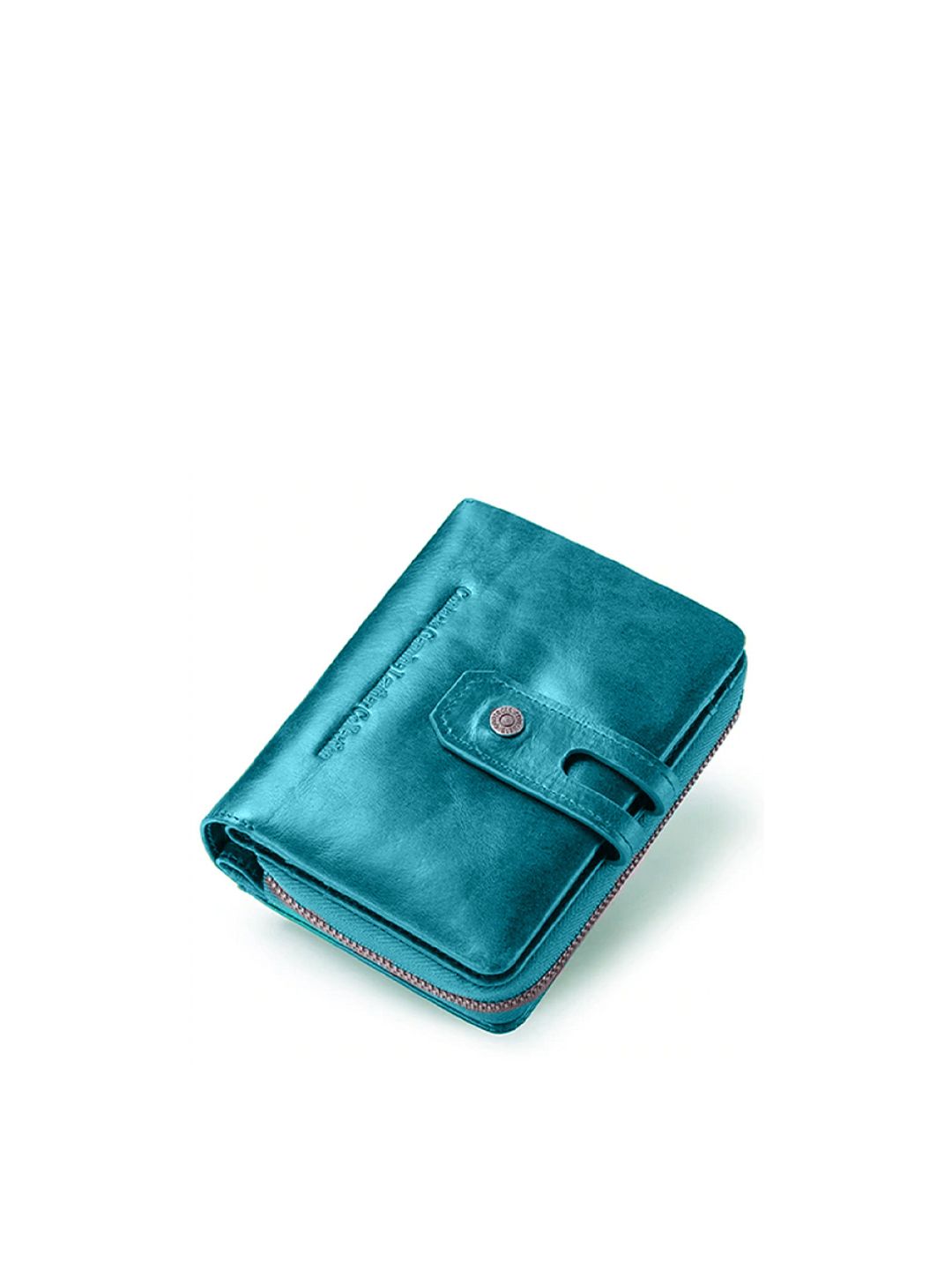 CONTACTS Women Blue Leather Zip Around Wallet Price in India