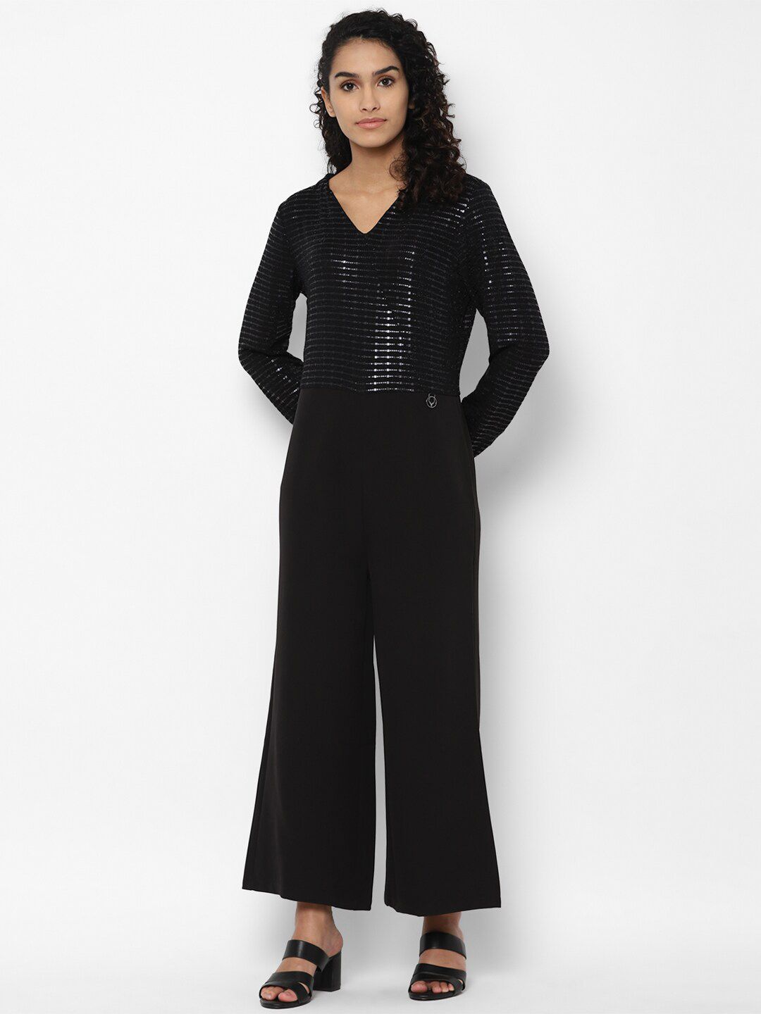 Allen Solly Woman Black Basic Jumpsuit