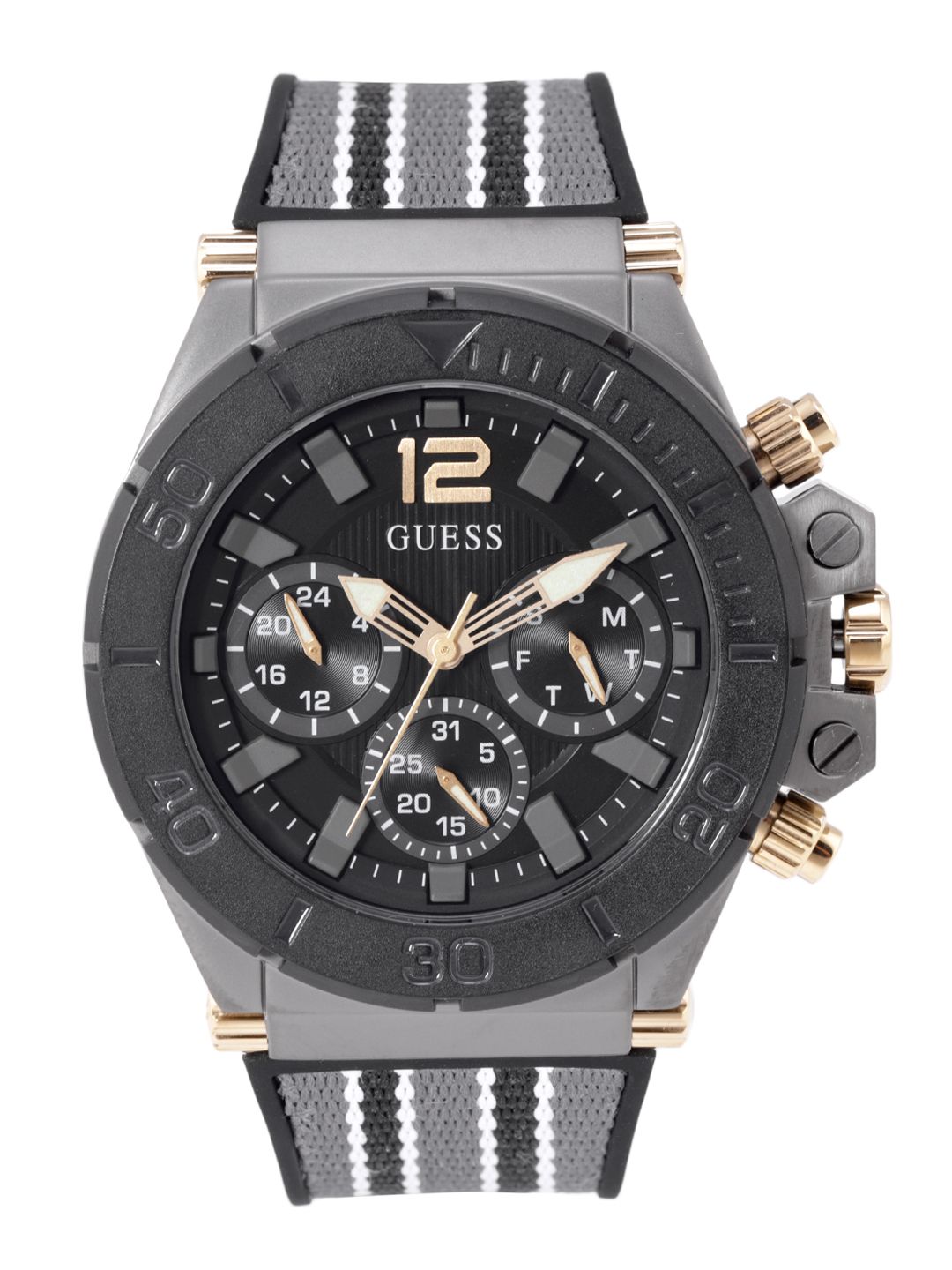 GUESS GUESS Round 45mm Black Dial Analog Men Watch - GW0415G3