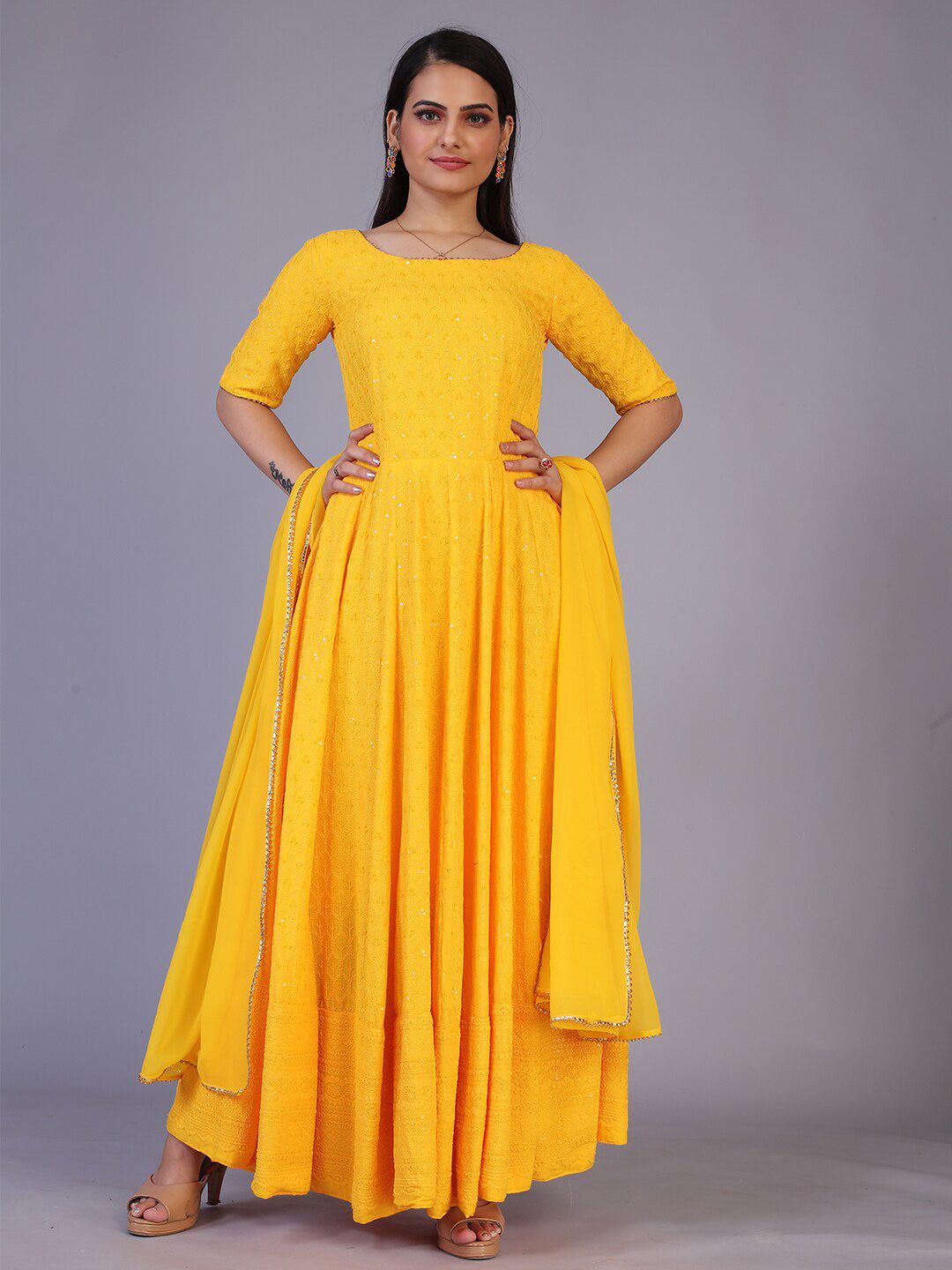 PRENEA Yellow Maxi Dress Price in India