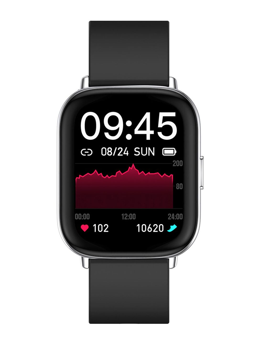 French Connection Black Solid Fit Pro Full Touch Smartwatch Price in India