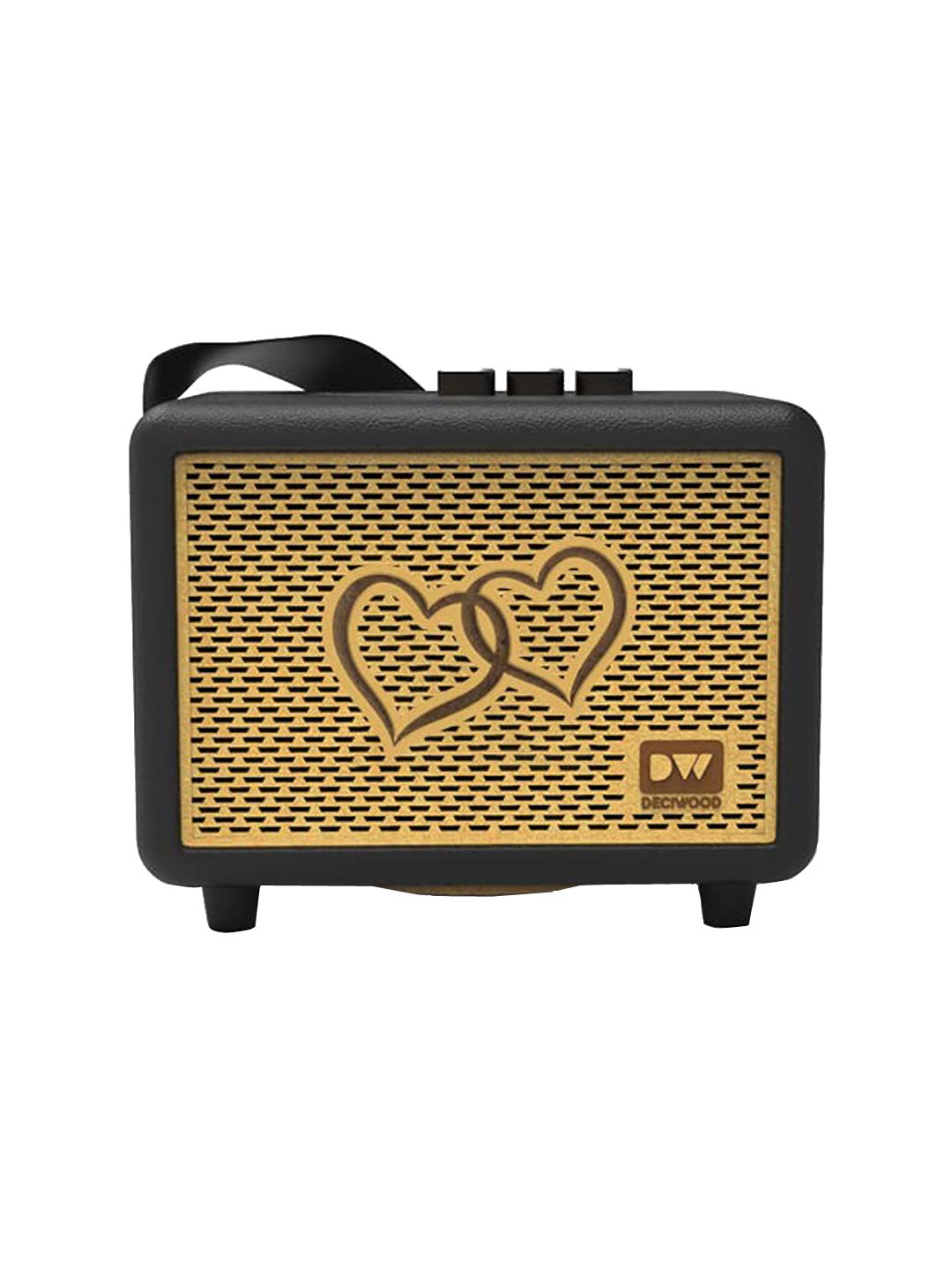 DECIWOOD Black Solid Curved 35W Wooden Portable Bluetooth Speaker Price in India