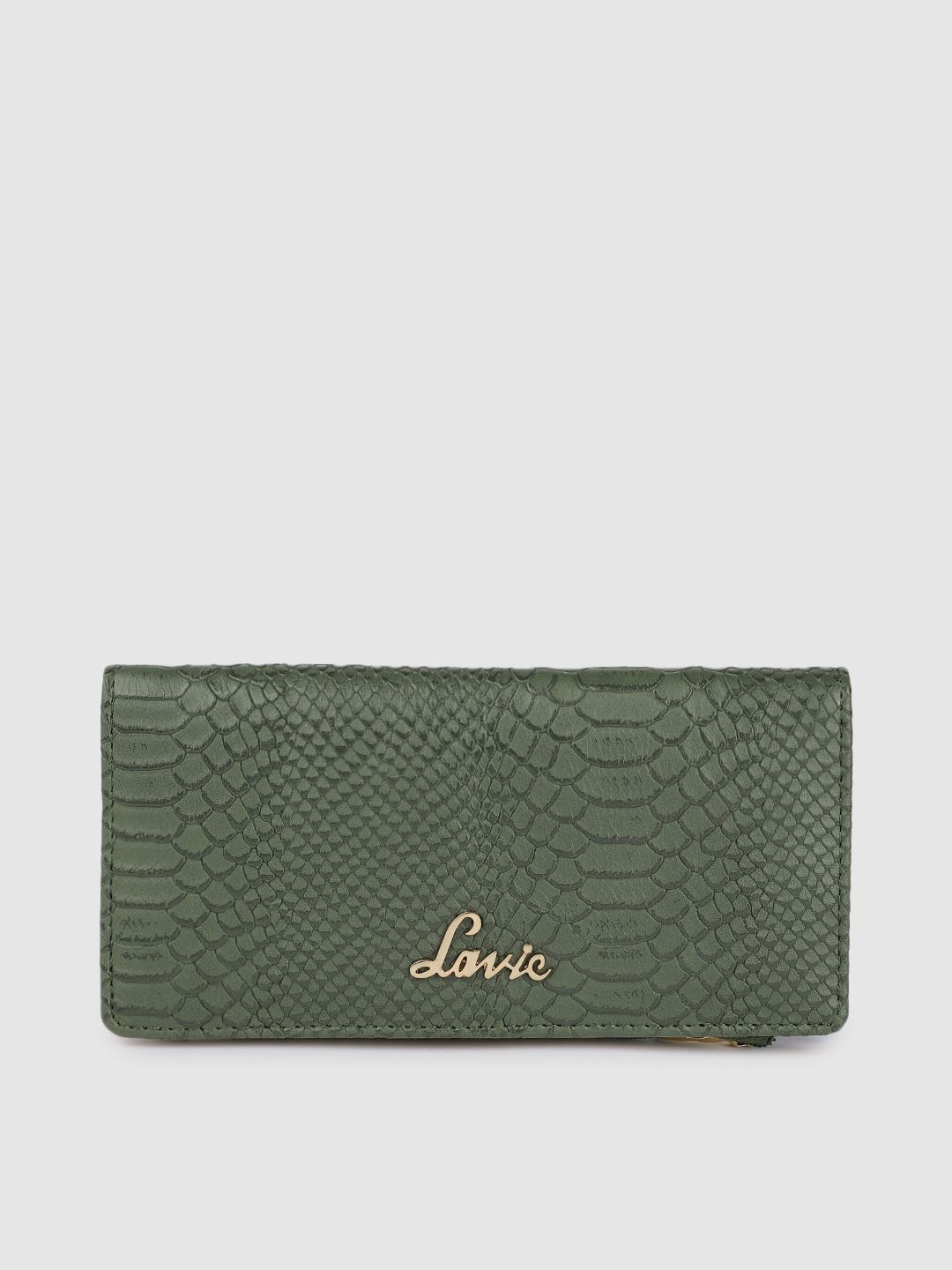 Lavie Women Green Textured Two Fold Wallet Price in India