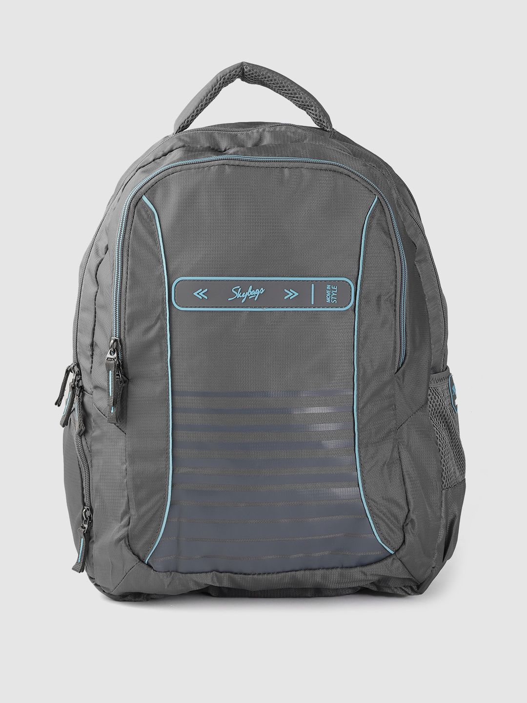 Skybags Unisex Grey Brand Logo Textured Backpack Price in India