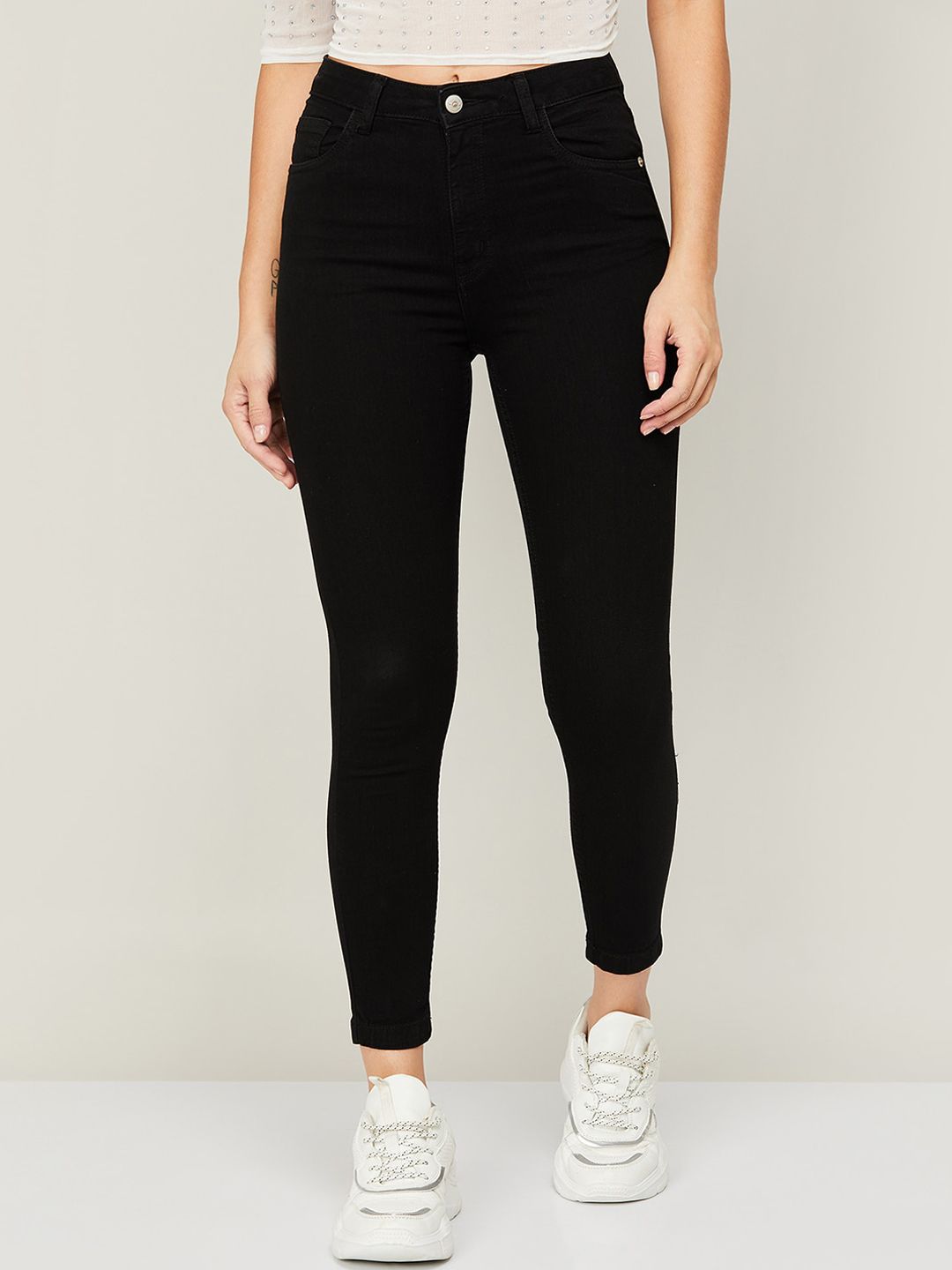 Fame Forever by Lifestyle Women Black Skinny Fit Jeans Price in India