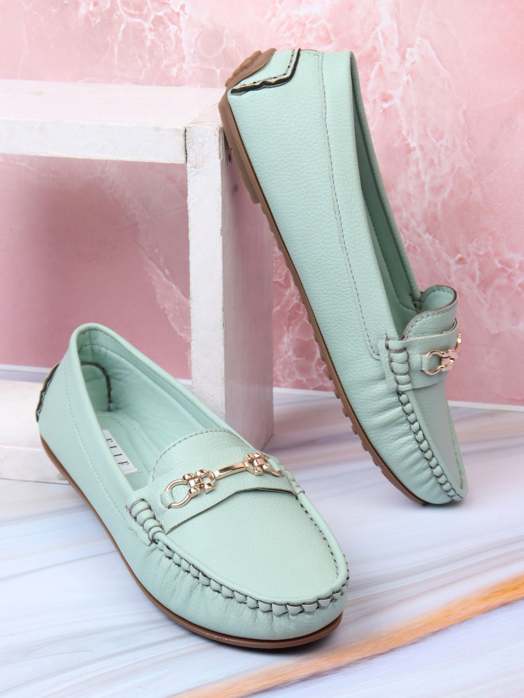 ELLE Women Green Loafers Price in India