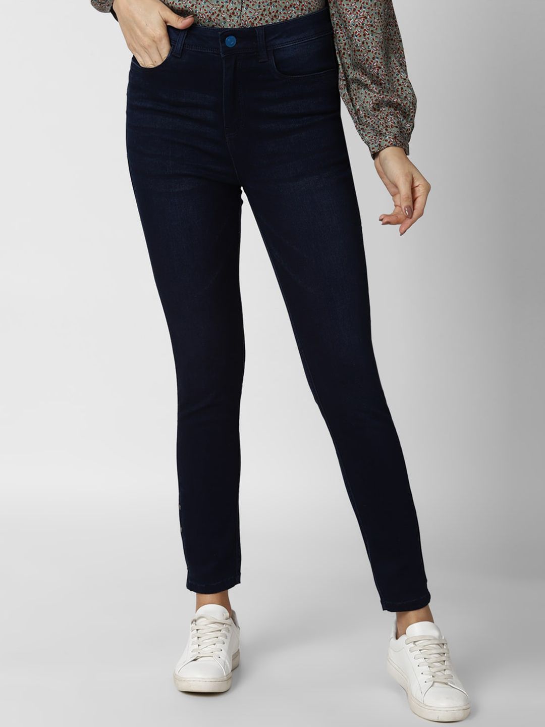 Van Heusen Woman Navy Blue Slim Fit Jeans Price in India