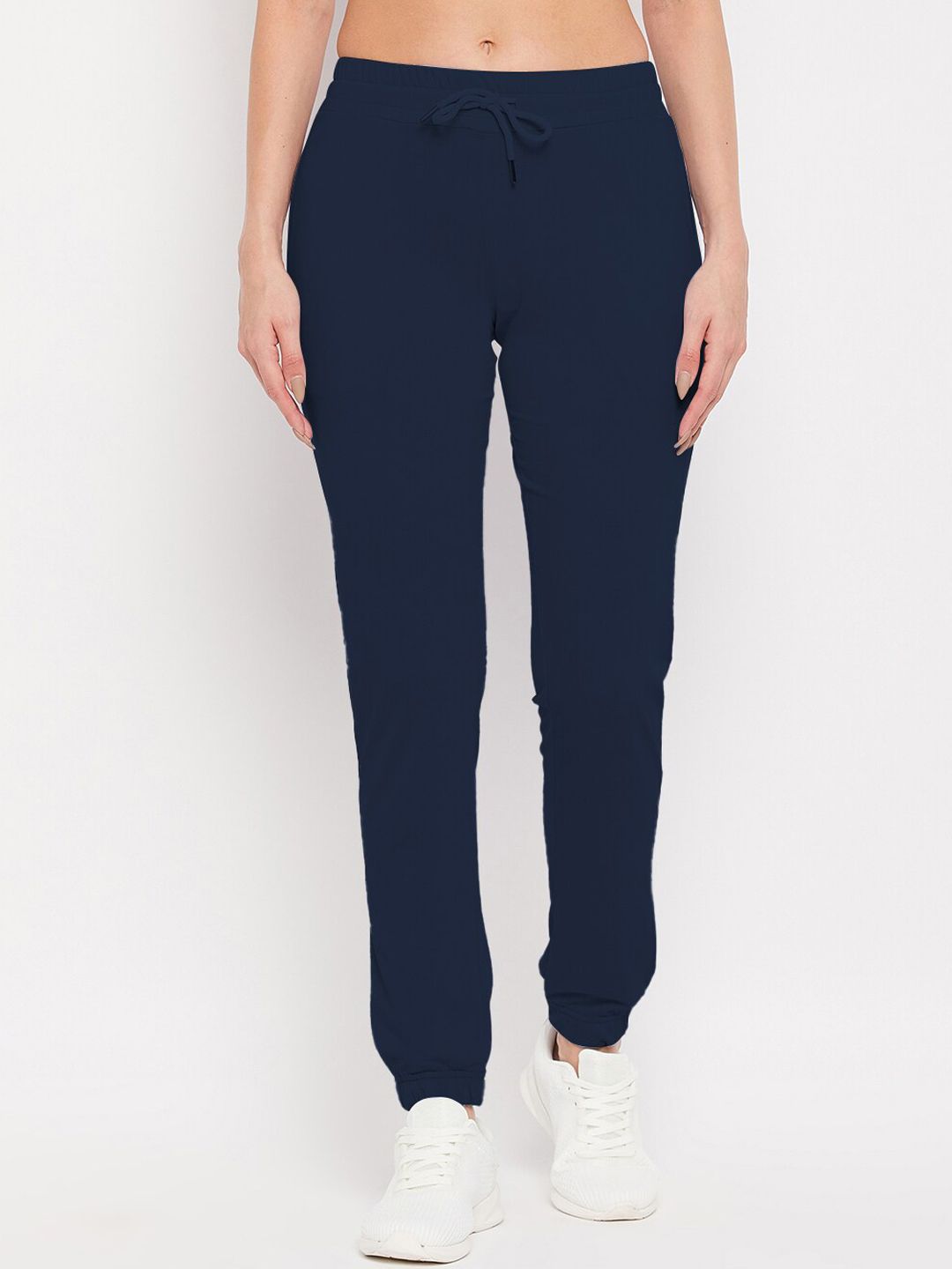 FRENCH FLEXIOUS Women Navy Blue Solid Straight Fit Joggers Sweat free cool Track pants Price in India