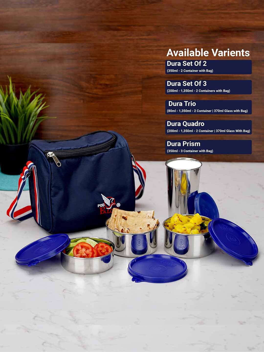 PDDFALCON Set Of 3 BPA Free Certified Lunch Box & Tumbler 1070 ml Price in India