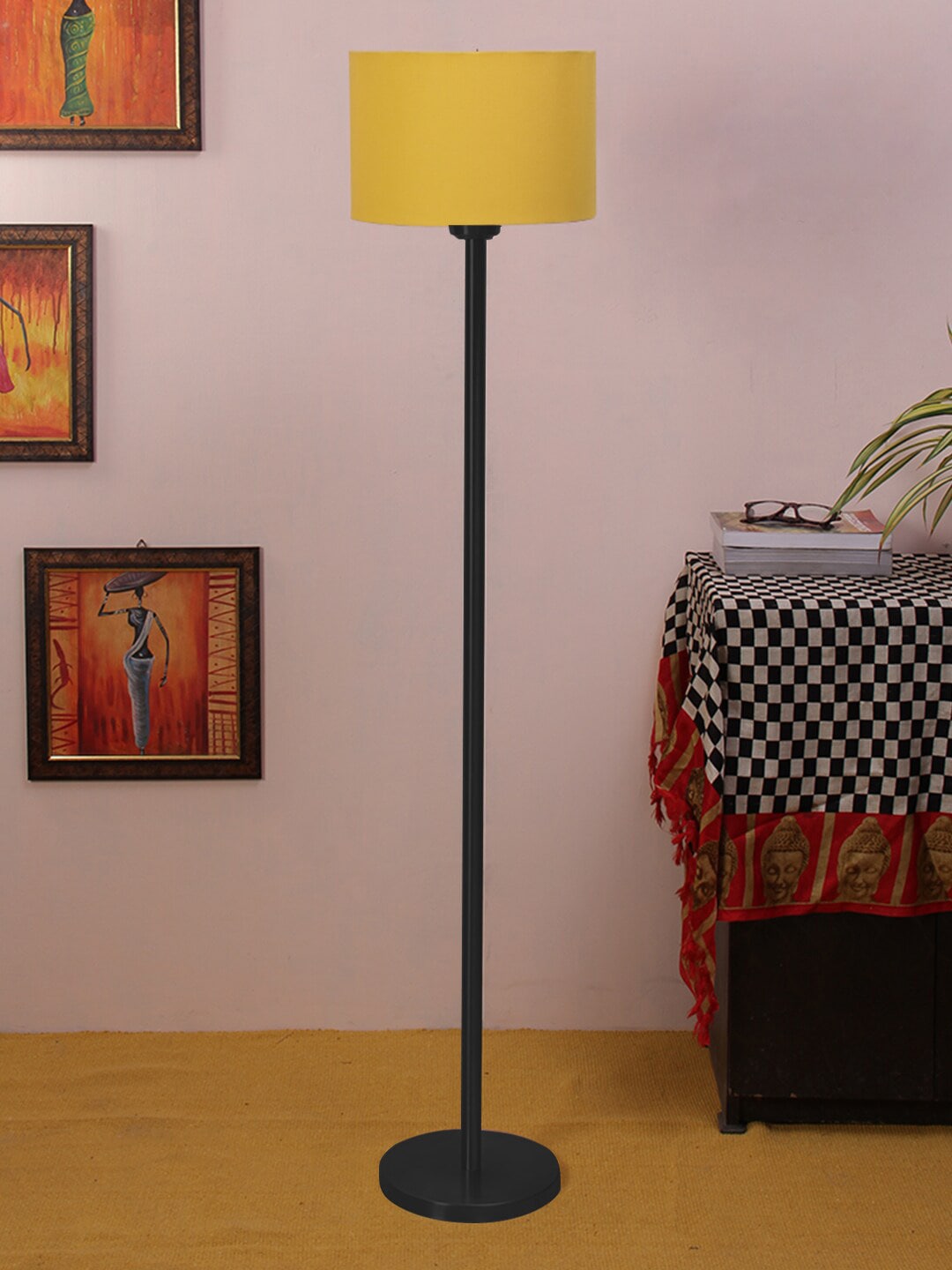 Devansh Yellow Iron Floor Lamp Price in India
