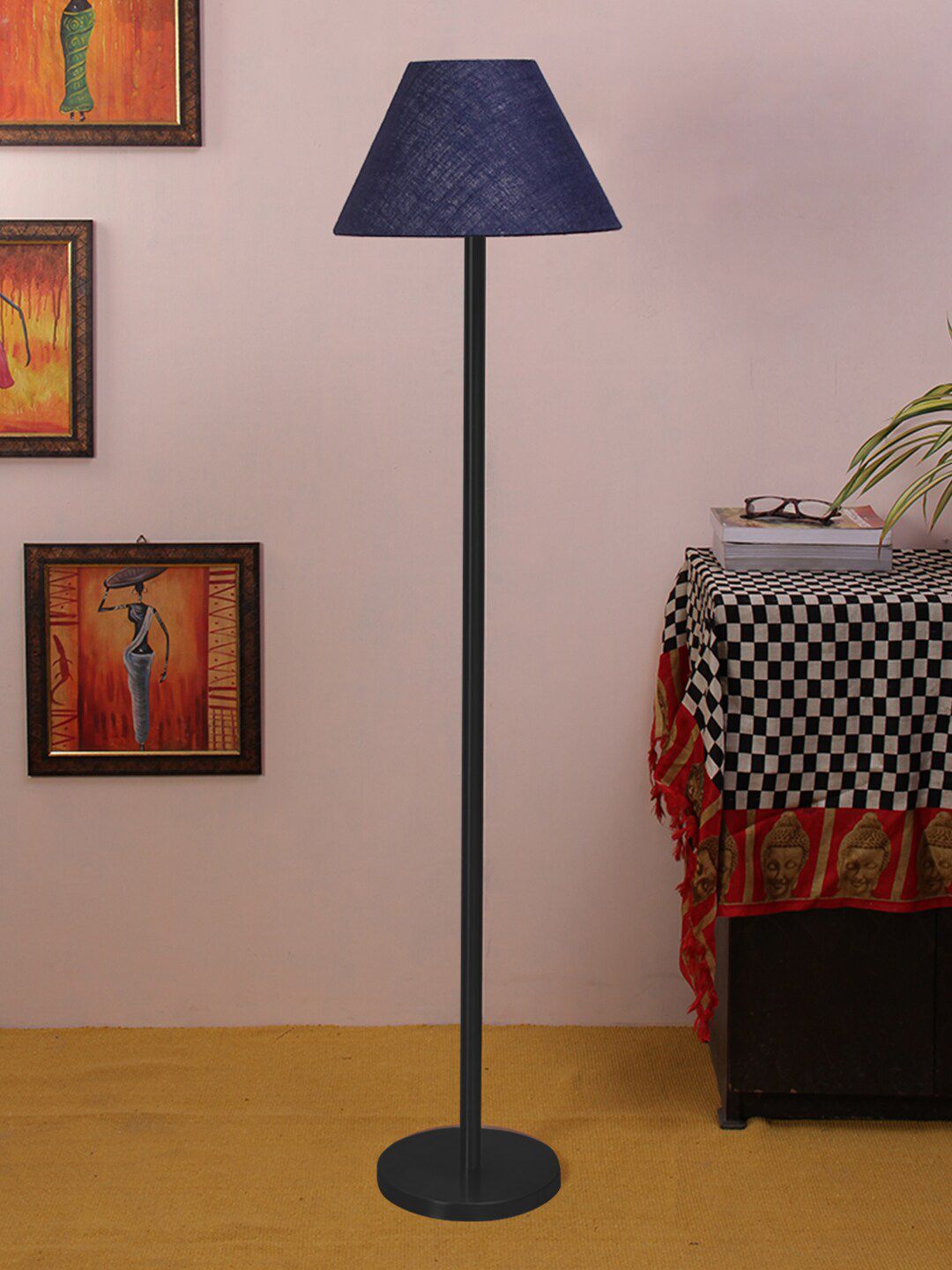 Devansh Blue Solid Designer Iron Floor Lamp Price in India