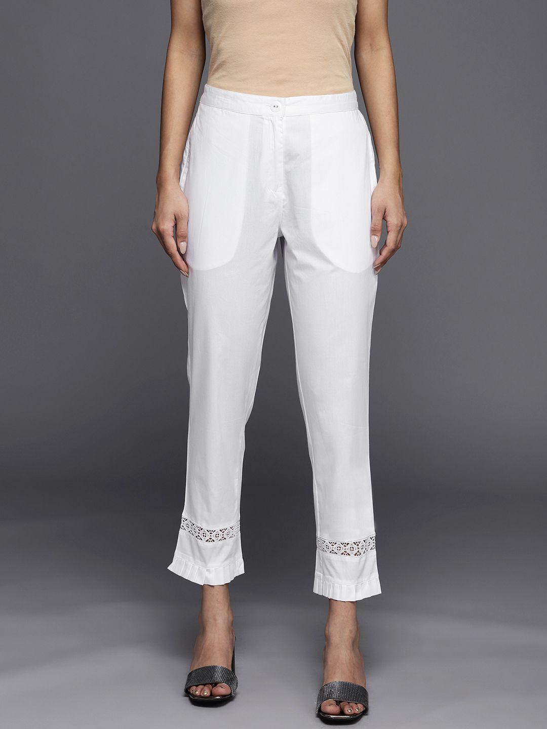 Libas Women Off White Trousers Price in India